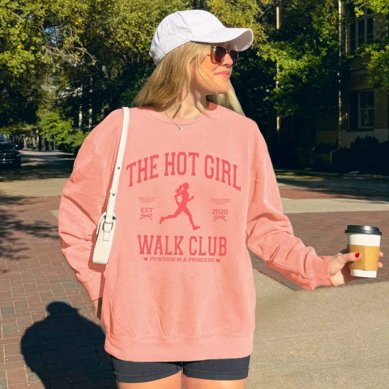 hot girl walk club crew sold by Ally Makes Magic