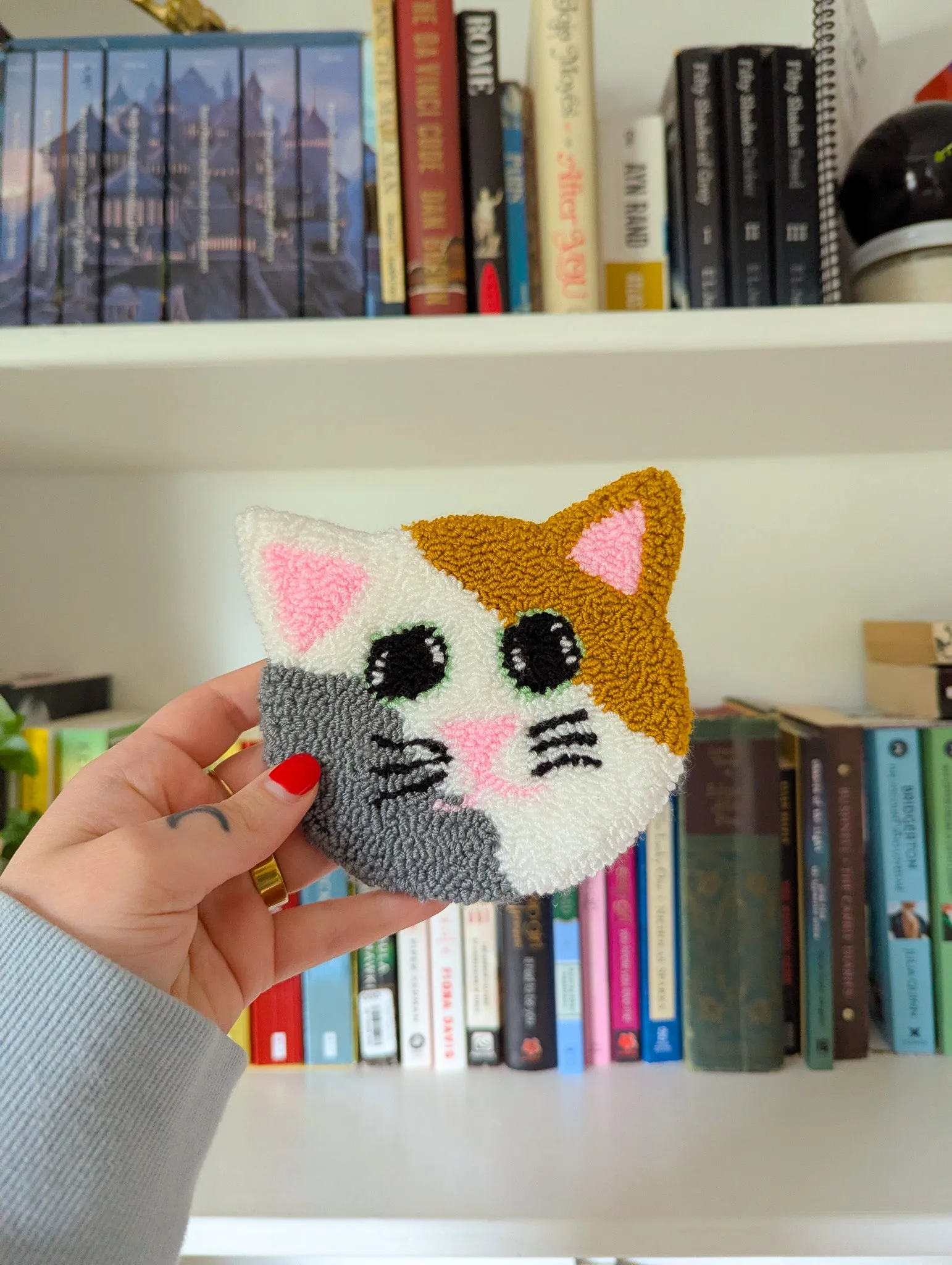 kitty cat mug rug sold by Ally Makes Magic product image thumbnail 5
