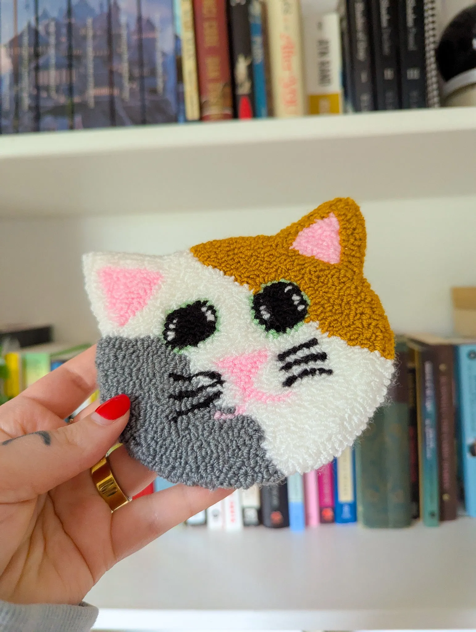 kitty cat mug rug sold by Ally Makes Magic product image thumbnail 4