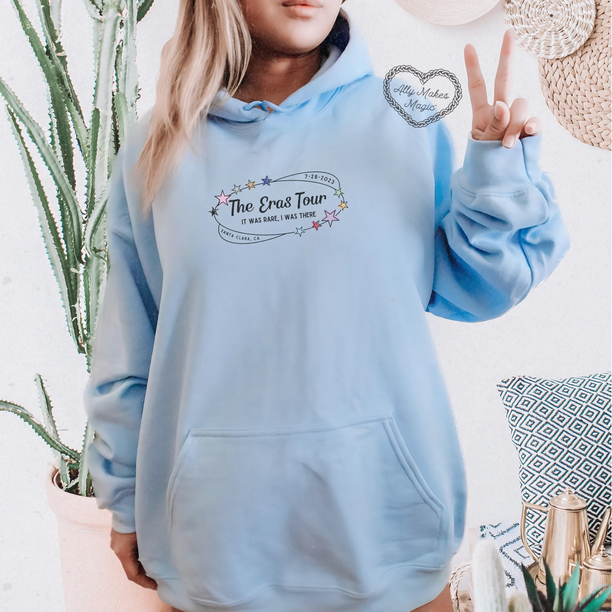 santa clara night 1 hoodie *custom* sold by Ally Makes Magic product image thumbnail 4