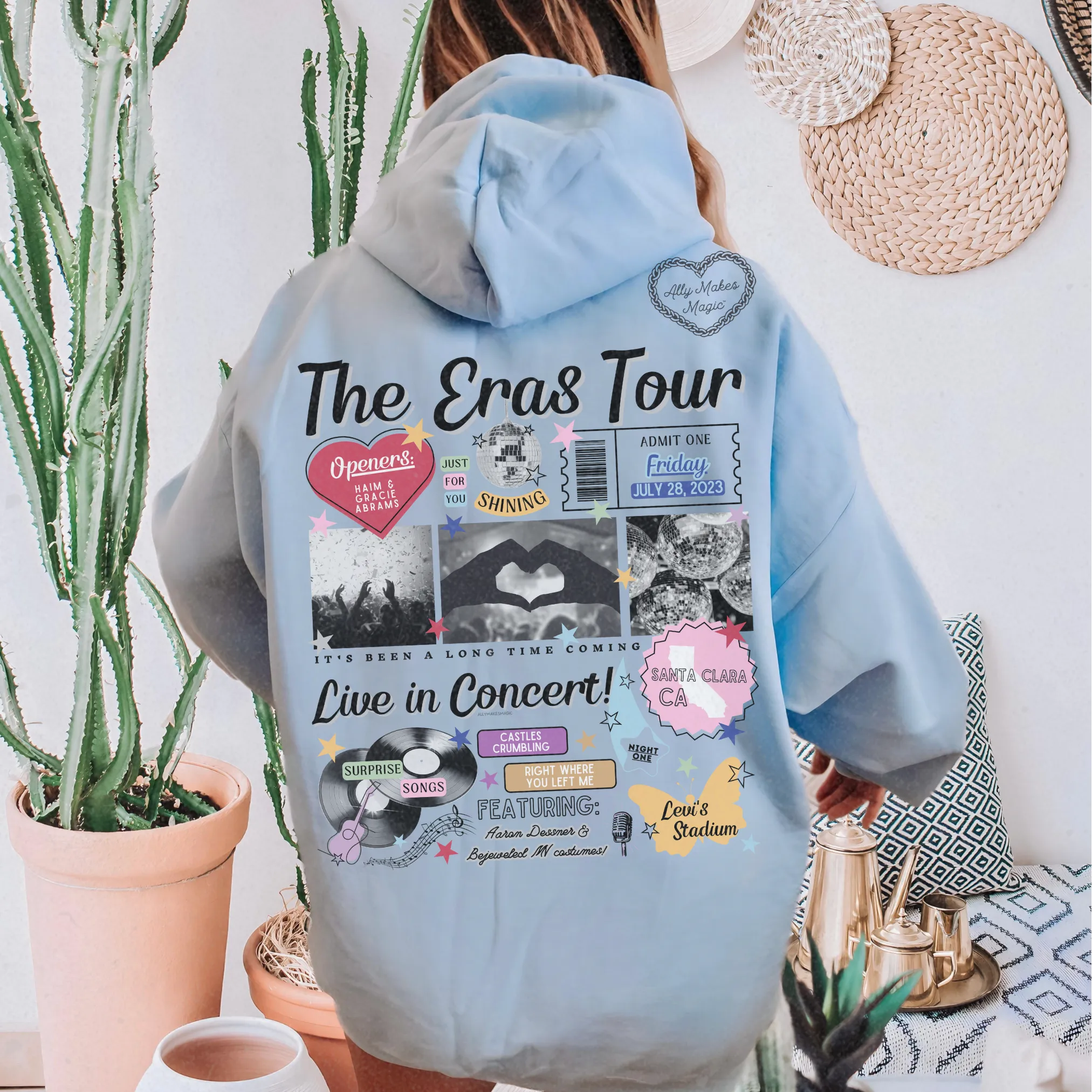 santa clara night 1 hoodie *custom* sold by Ally Makes Magic product image thumbnail 3