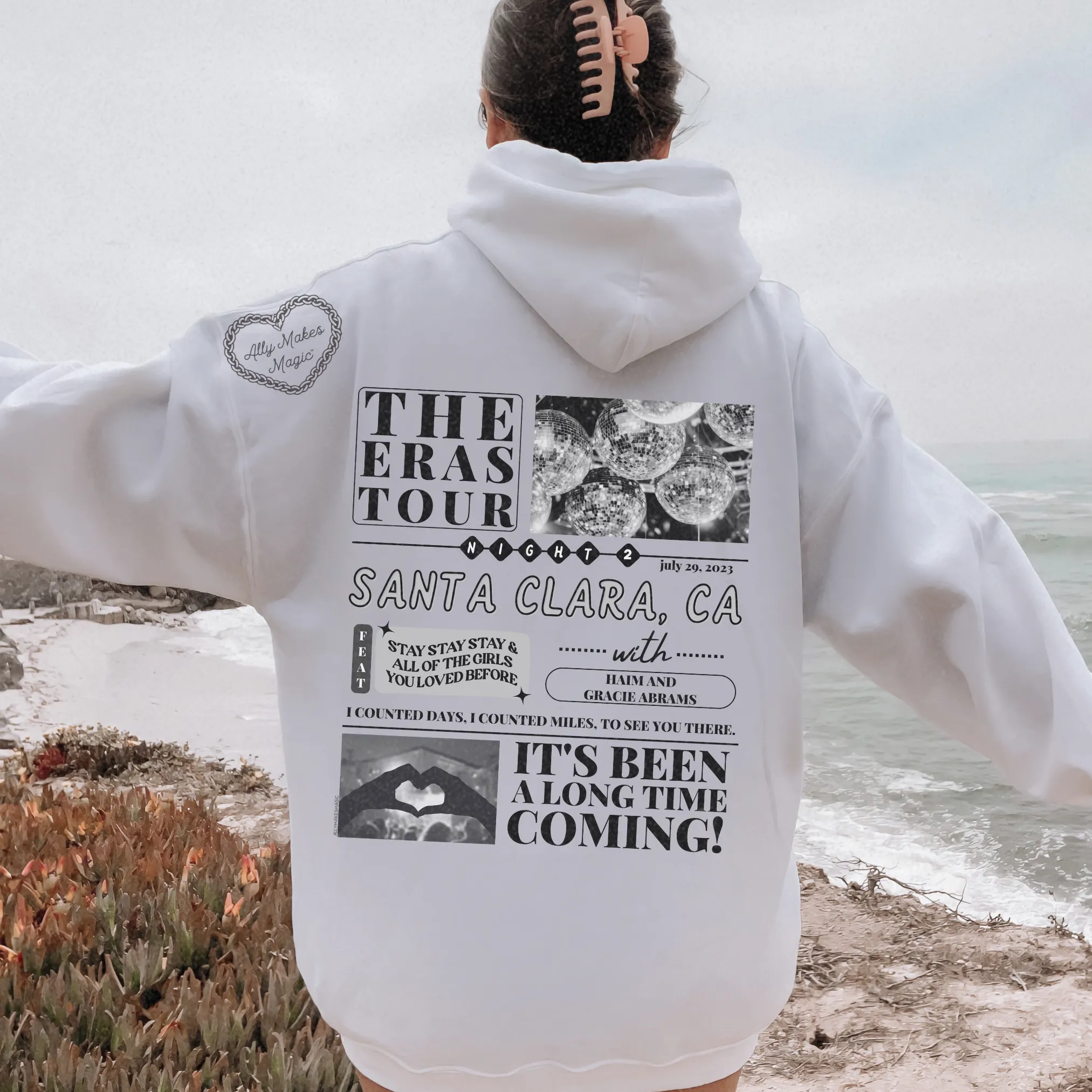 santa clara night 2 hoodie *custom* sold by Ally Makes Magic product image thumbnail 4