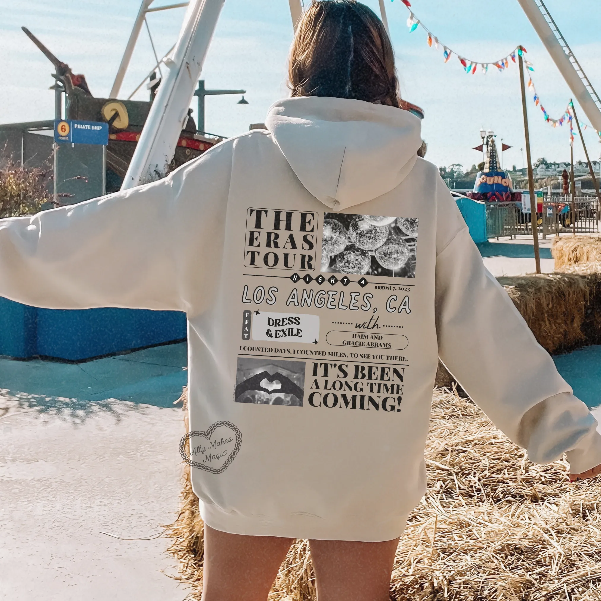 los angeles night 4 hoodie *custom* sold by Ally Makes Magic product image thumbnail 3