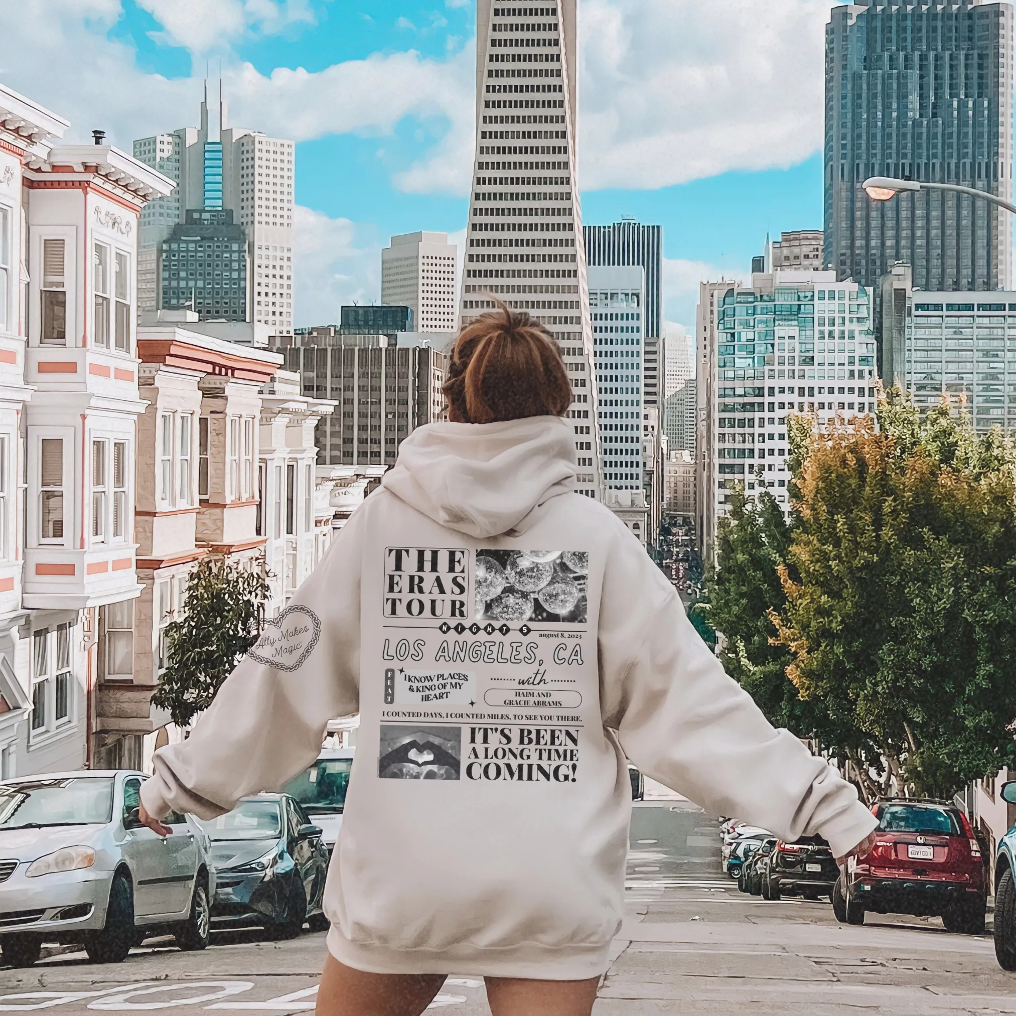 los angeles night 5 hoodie *custom* sold by Ally Makes Magic product image thumbnail 3