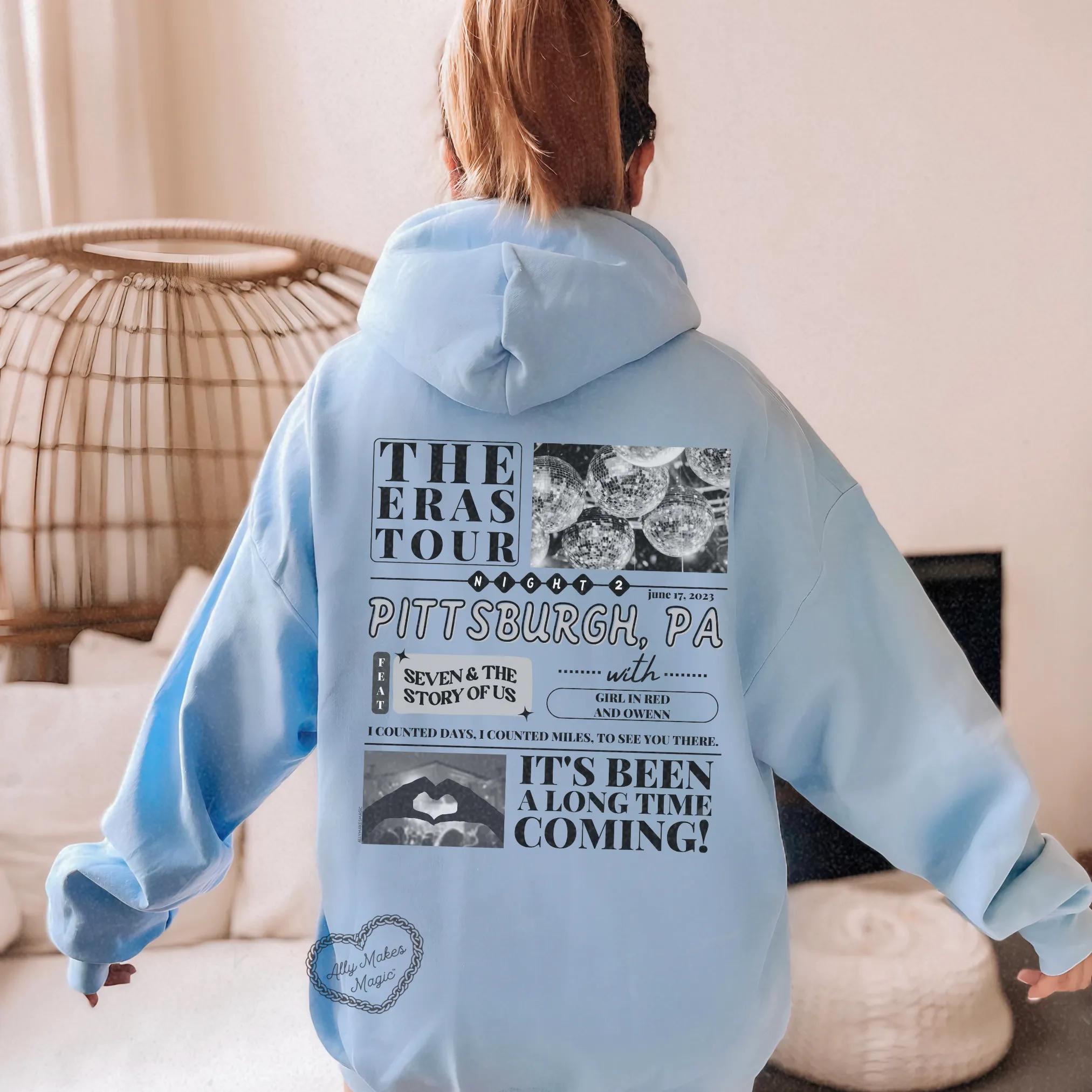 pittsburgh night 2 hoodie *custom* sold by Ally Makes Magic product image thumbnail 4