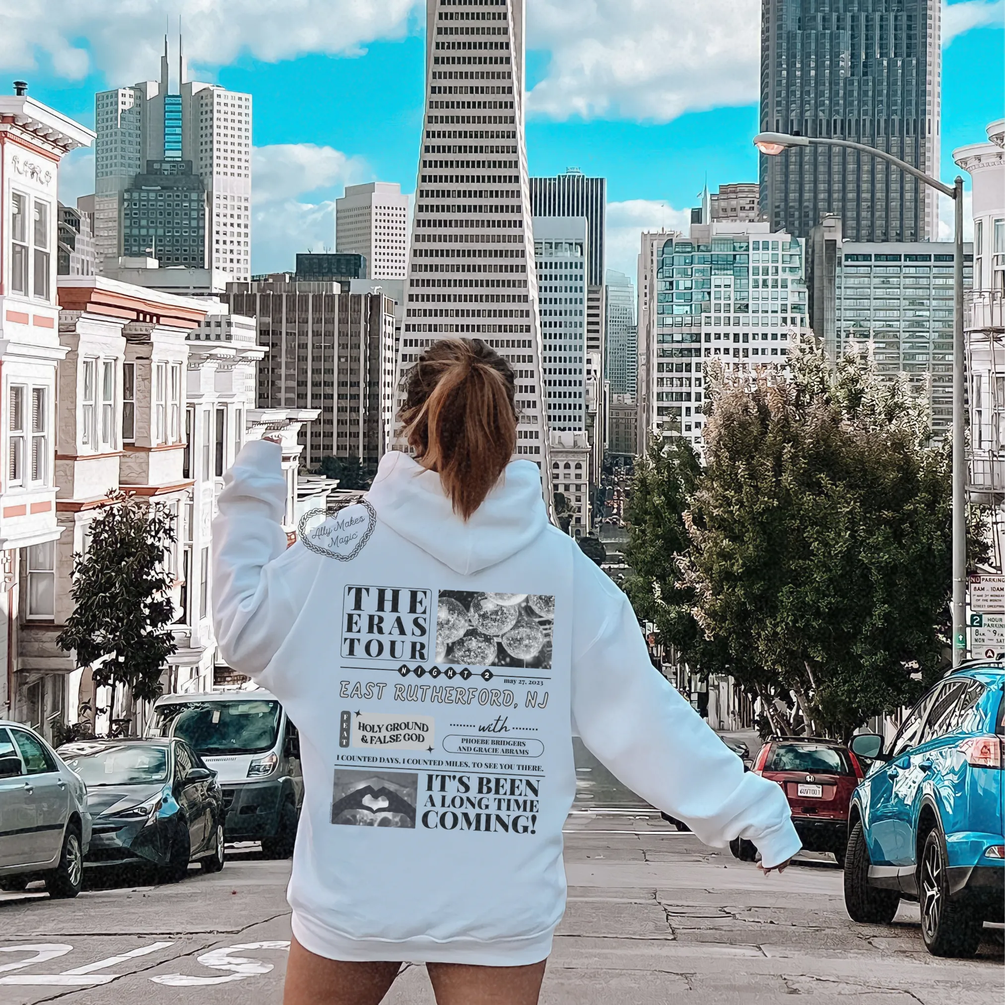 east rutherford night 2 hoodie *custom* sold by Ally Makes Magic