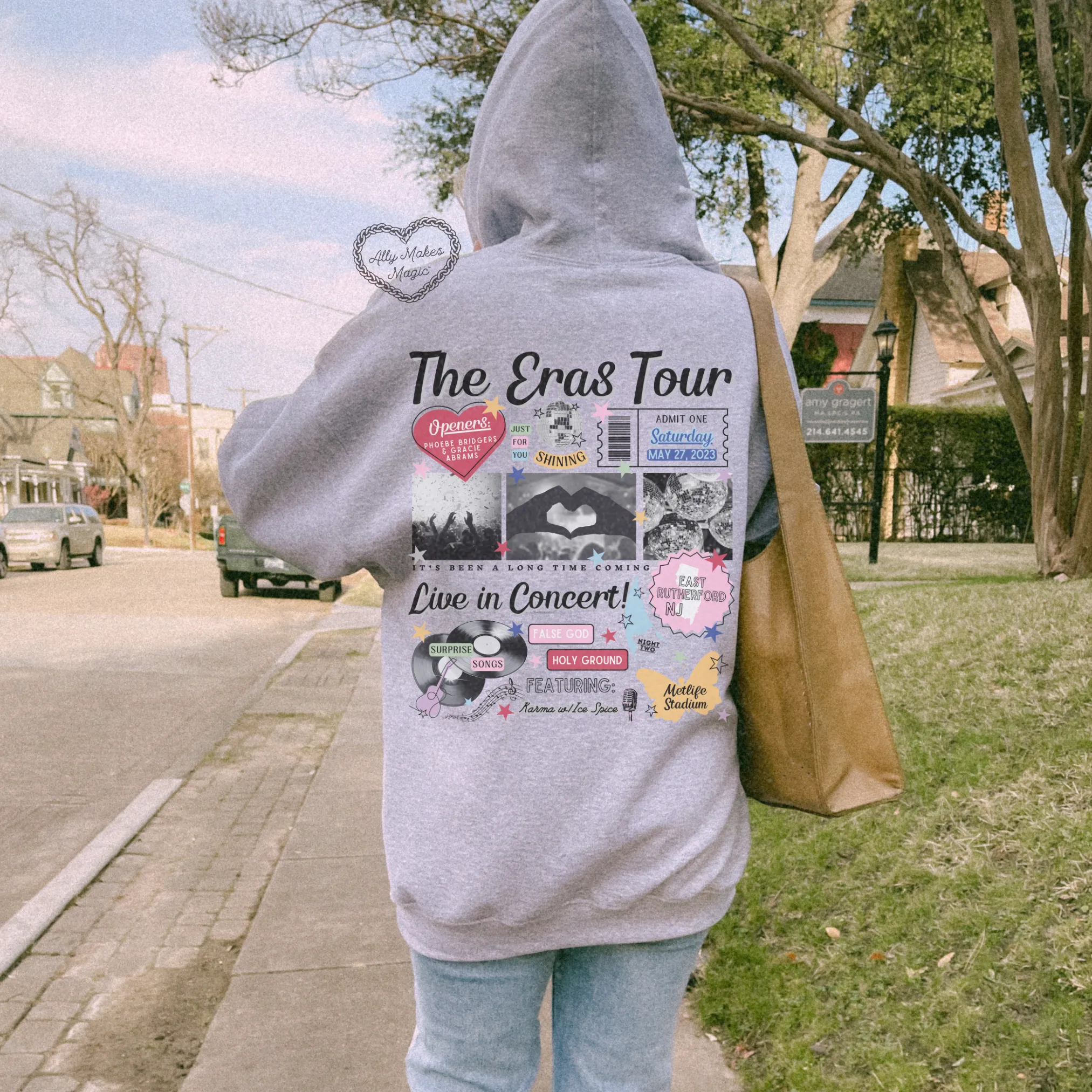 east rutherford night 2 hoodie *custom* sold by Ally Makes Magic product image thumbnail 3