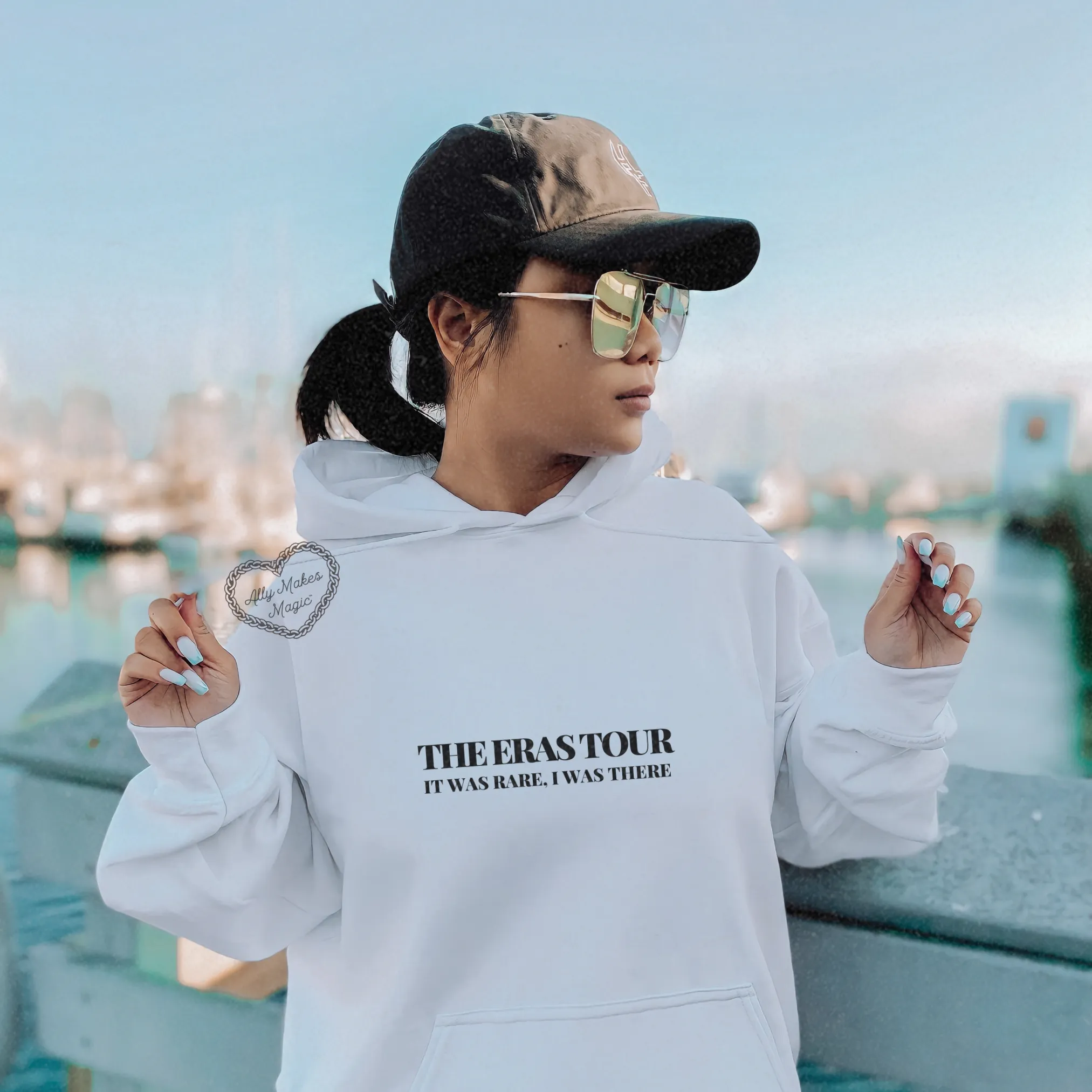 east rutherford night 3 hoodie *custom* sold by Ally Makes Magic product image thumbnail 2