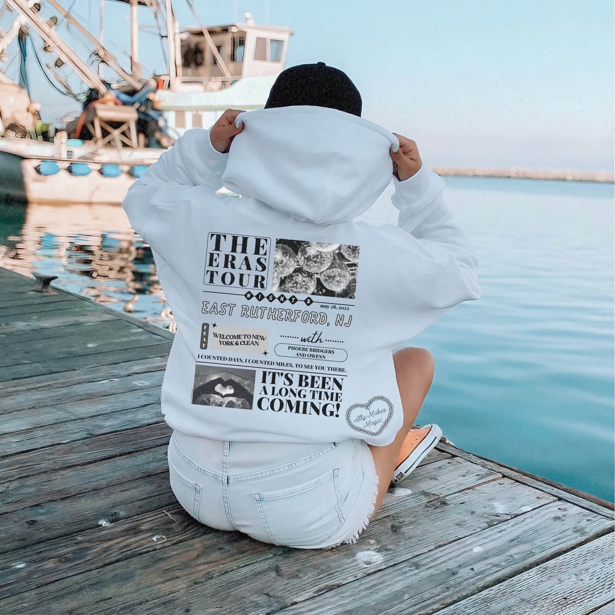 east rutherford night 3 hoodie *custom* sold by Ally Makes Magic