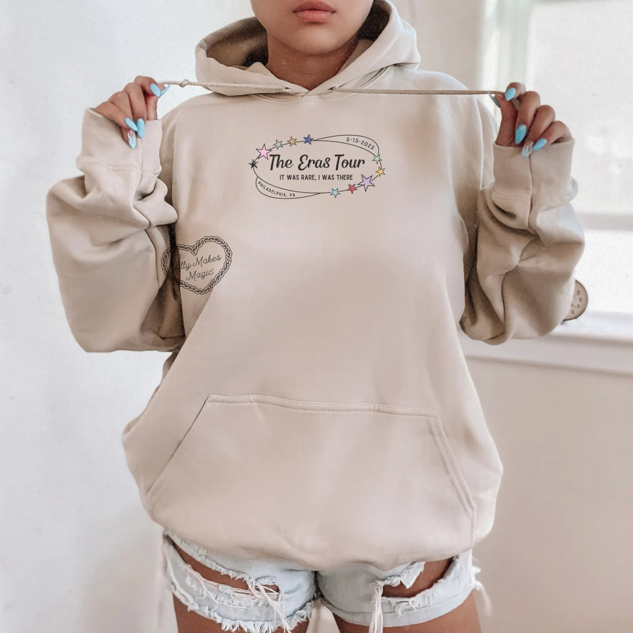 philadelphia night 2 hoodie *custom* sold by Ally Makes Magic product image thumbnail 2