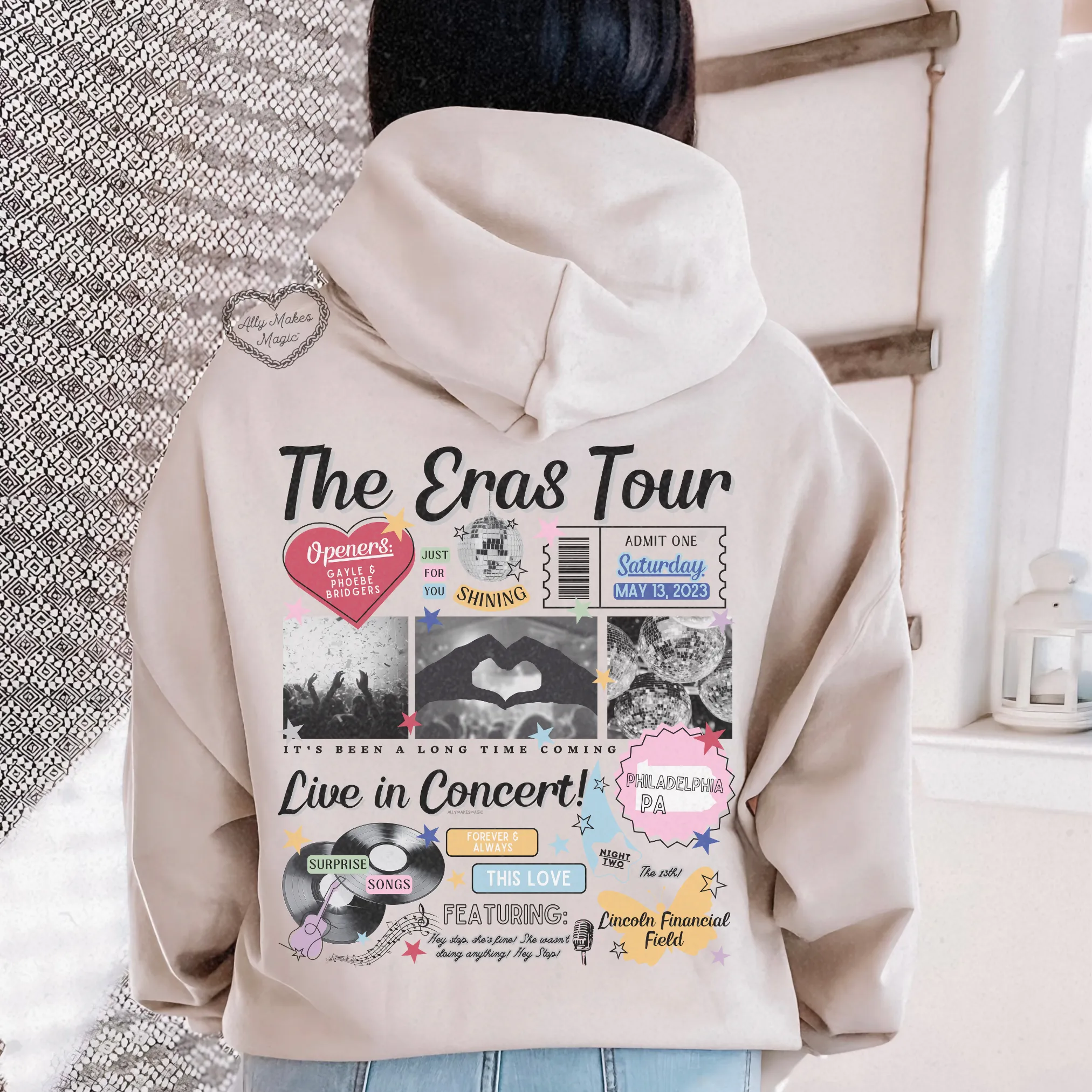 philadelphia night 2 hoodie *custom* sold by Ally Makes Magic