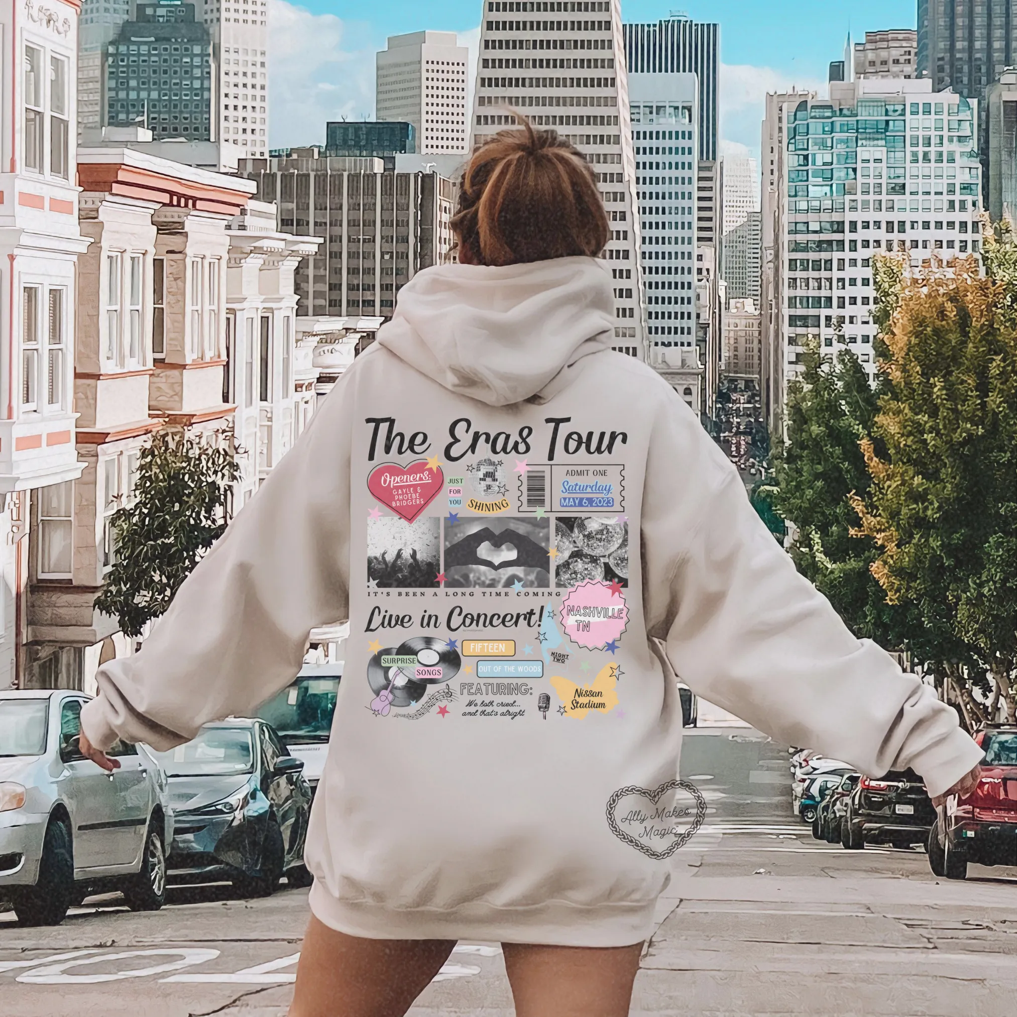 nashville night 2 hoodie *custom* sold by Ally Makes Magic