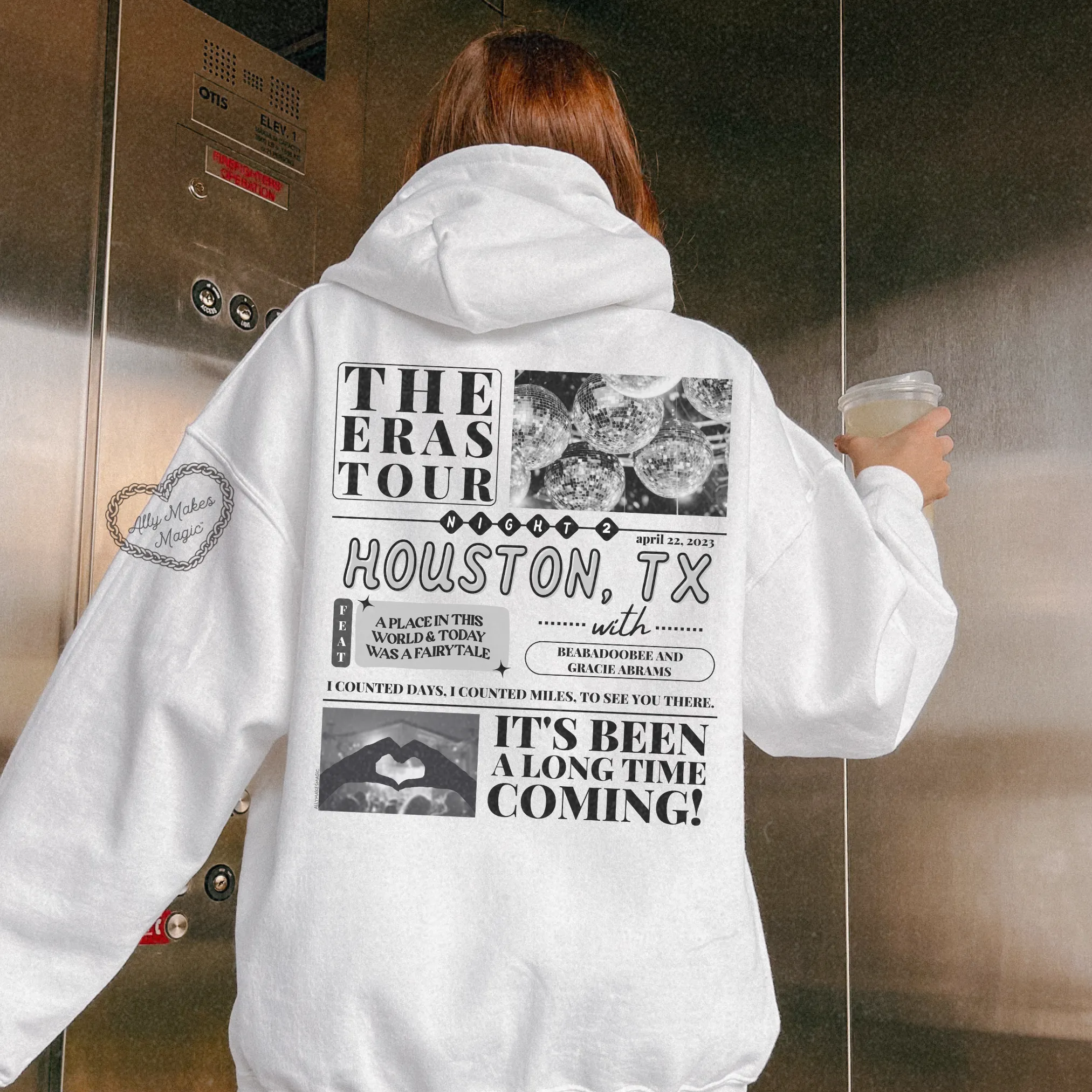 houston night 2 hoodie *custom* sold by Ally Makes Magic product image thumbnail 3