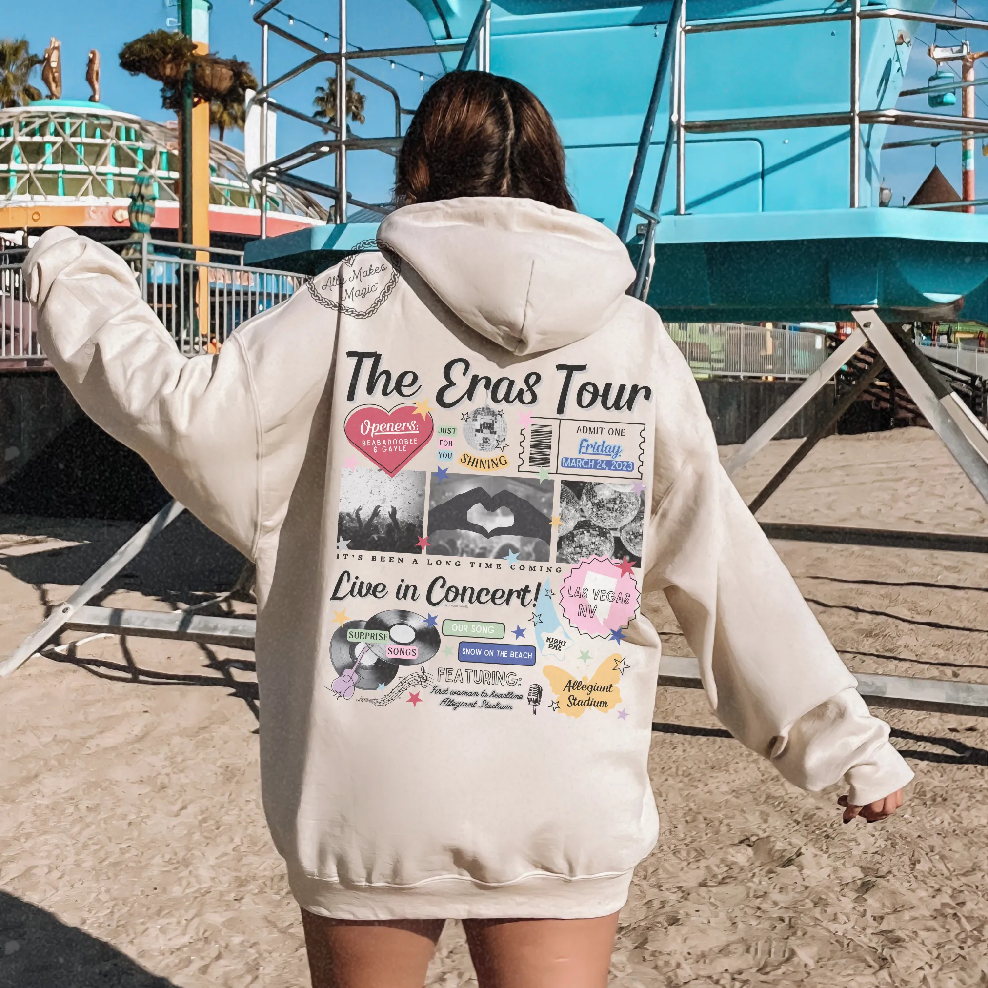 las vegas night 1 hoodie *custom* sold by Ally Makes Magic product image thumbnail 3