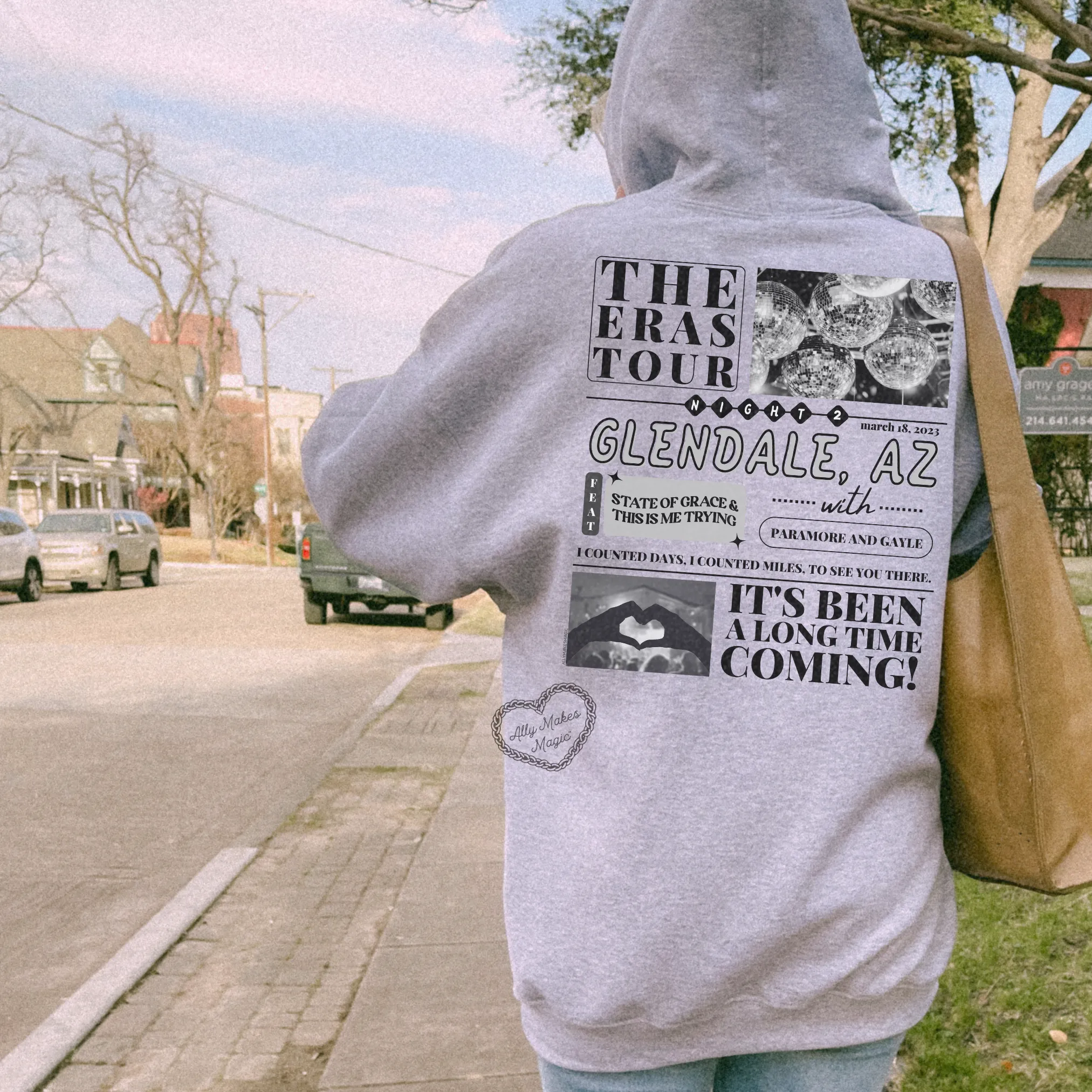 glendale night 2 hoodie *custom* sold by Ally Makes Magic product image thumbnail 3