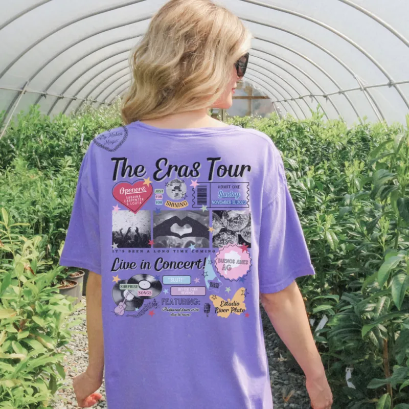 buenos aires night 3 retro t-shirt | comfort colors sold by Ally Makes Magic