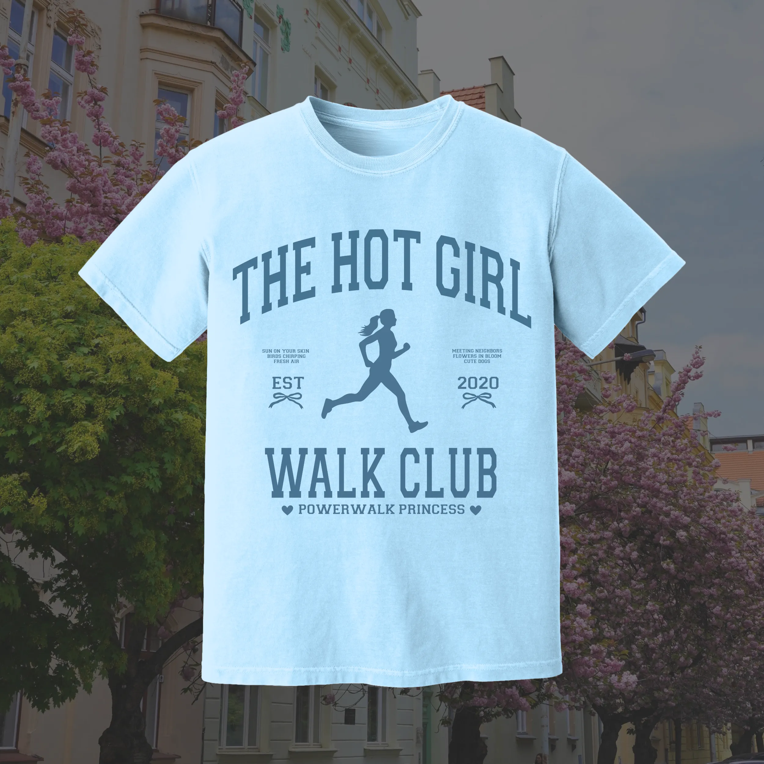 hot girl walk club tee sold by Ally Makes Magic product image thumbnail 2