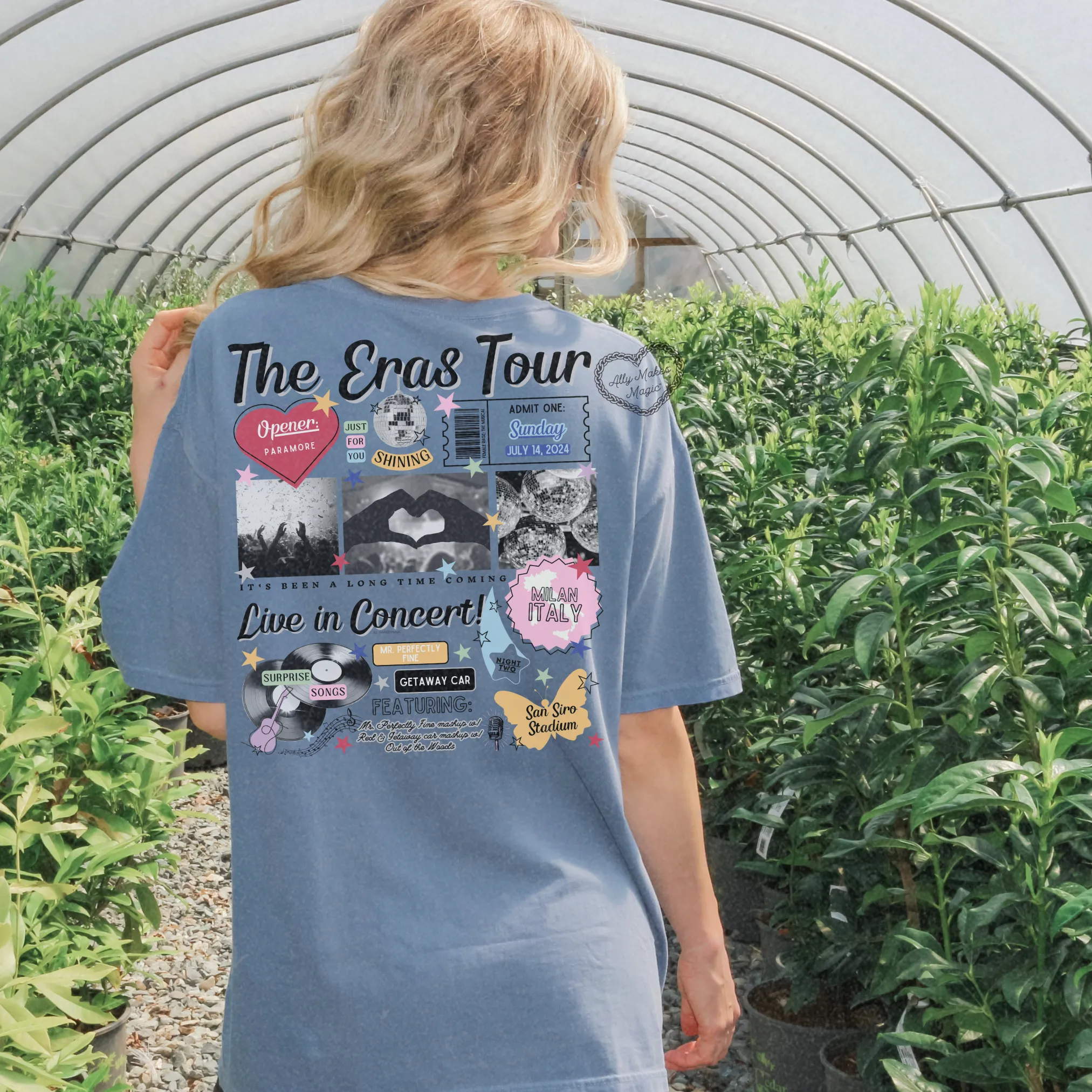 milan night 2 retro tee | comfort colors sold by Ally Makes Magic