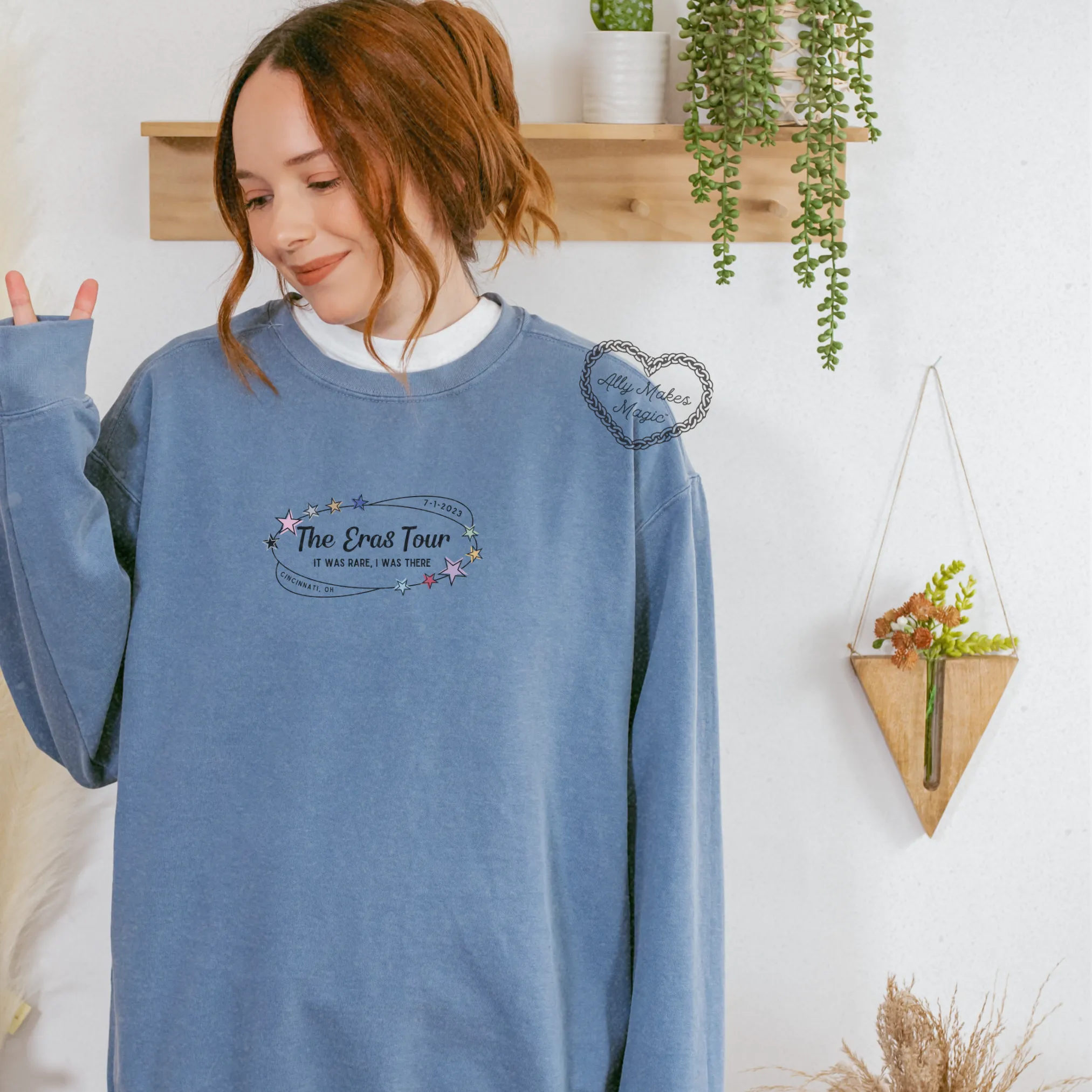 cincinnati night 2 pullover | comfort colors *custom* sold by Ally Makes Magic product image thumbnail 2