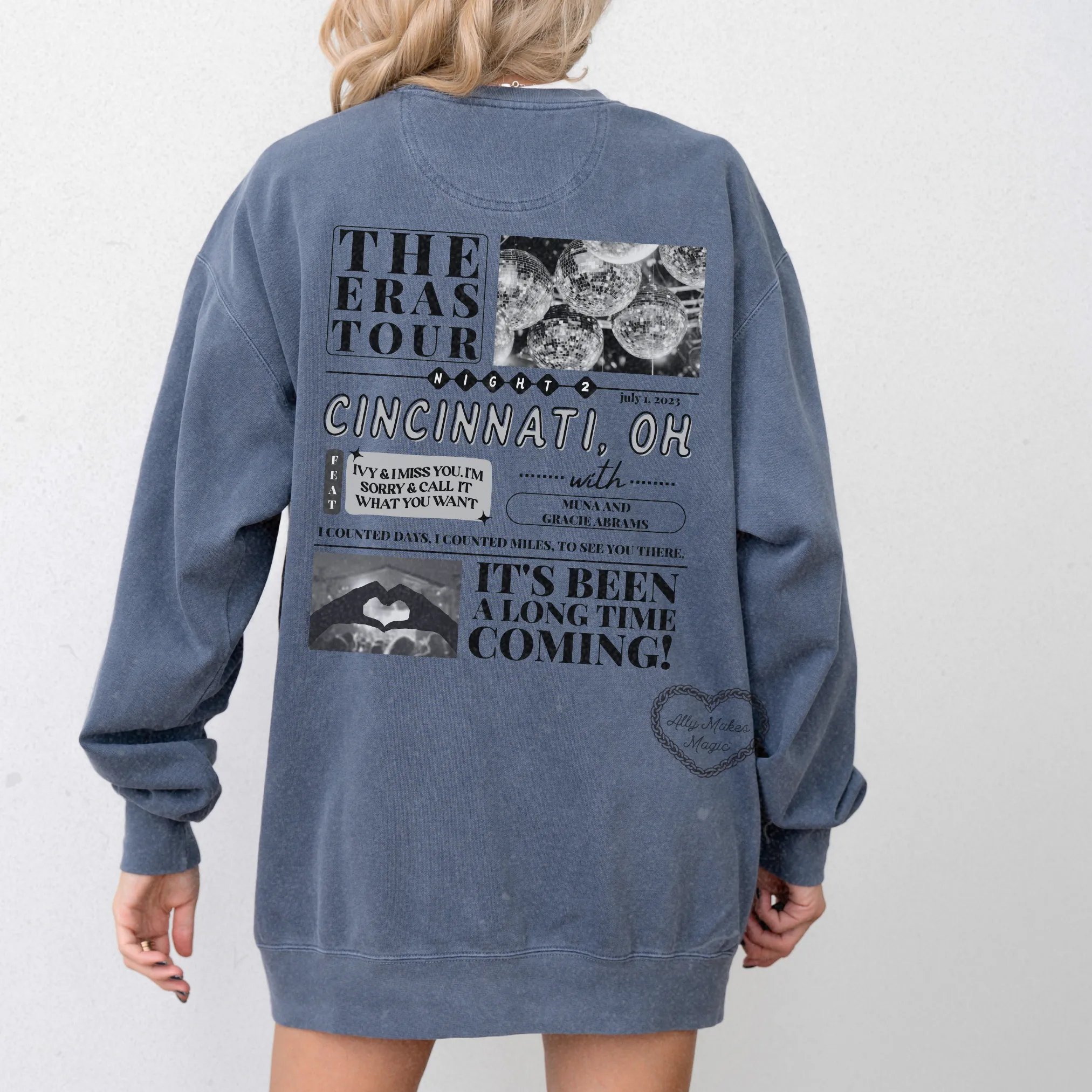 cincinnati night 2 pullover | comfort colors *custom* sold by Ally Makes Magic product image thumbnail 3