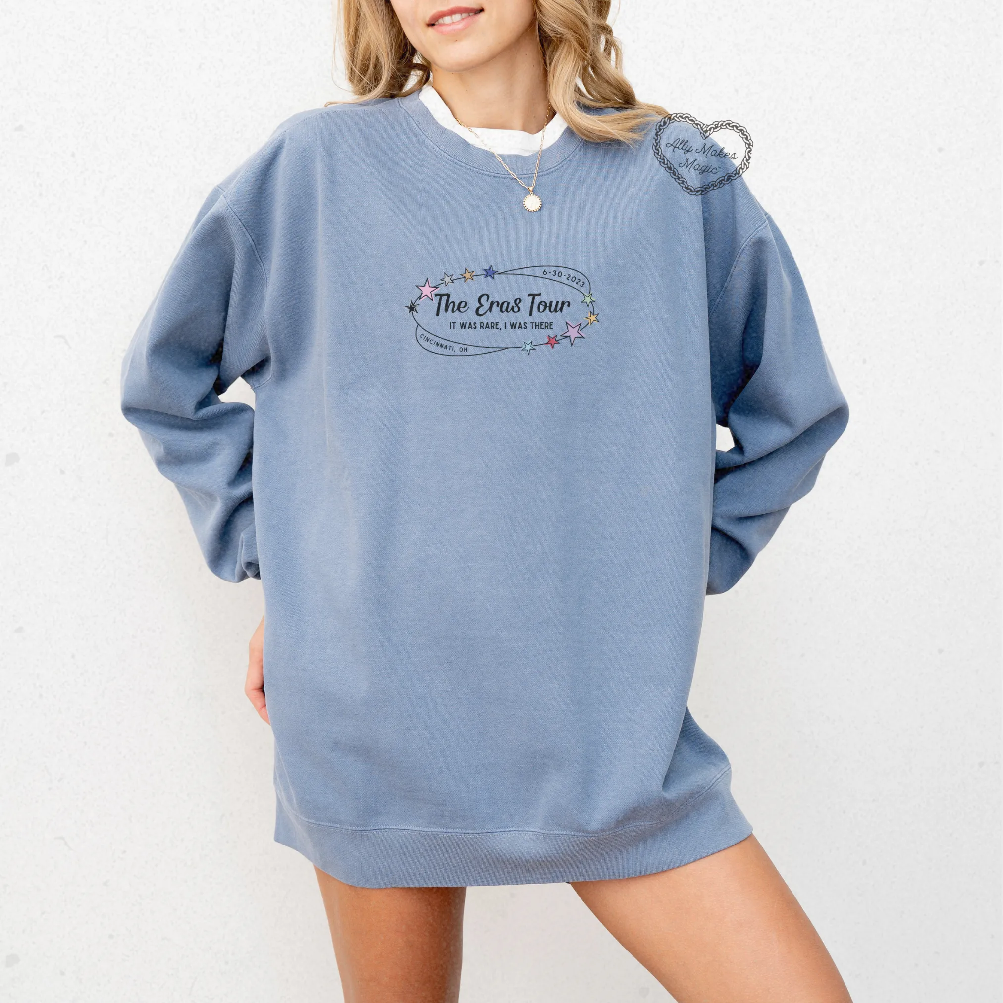 cincinnati night 1 pullover | comfort colors *custom* sold by Ally Makes Magic product image thumbnail 4