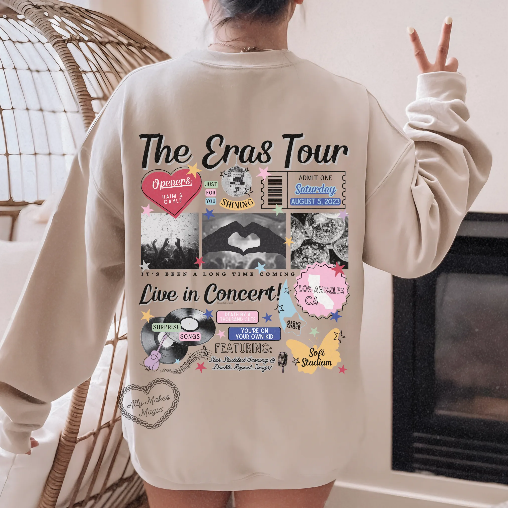 los angeles night 3 sweater | gildan *custom* sold by Ally Makes Magic product image thumbnail 3