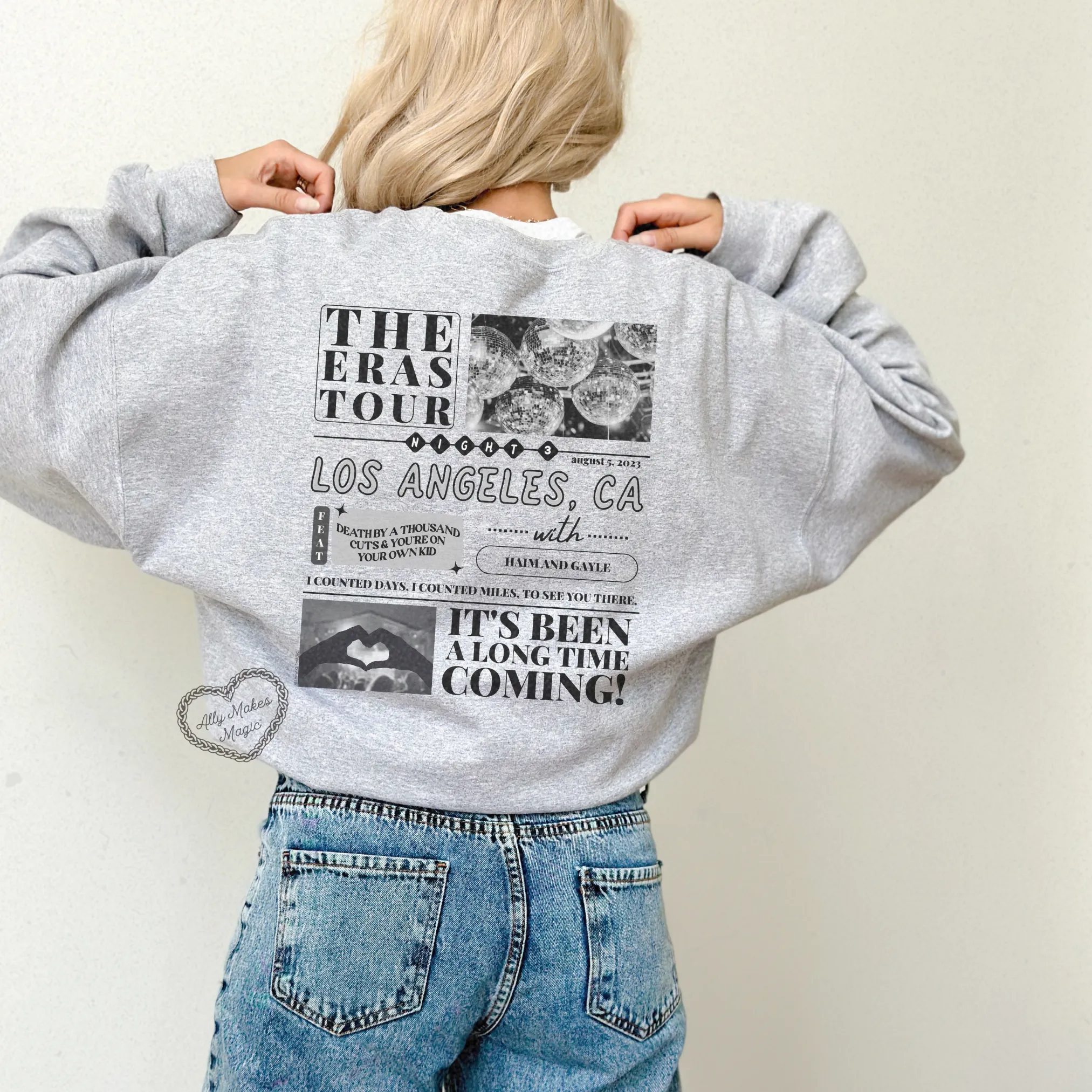 los angeles night 3 sweater | gildan *custom* sold by Ally Makes Magic