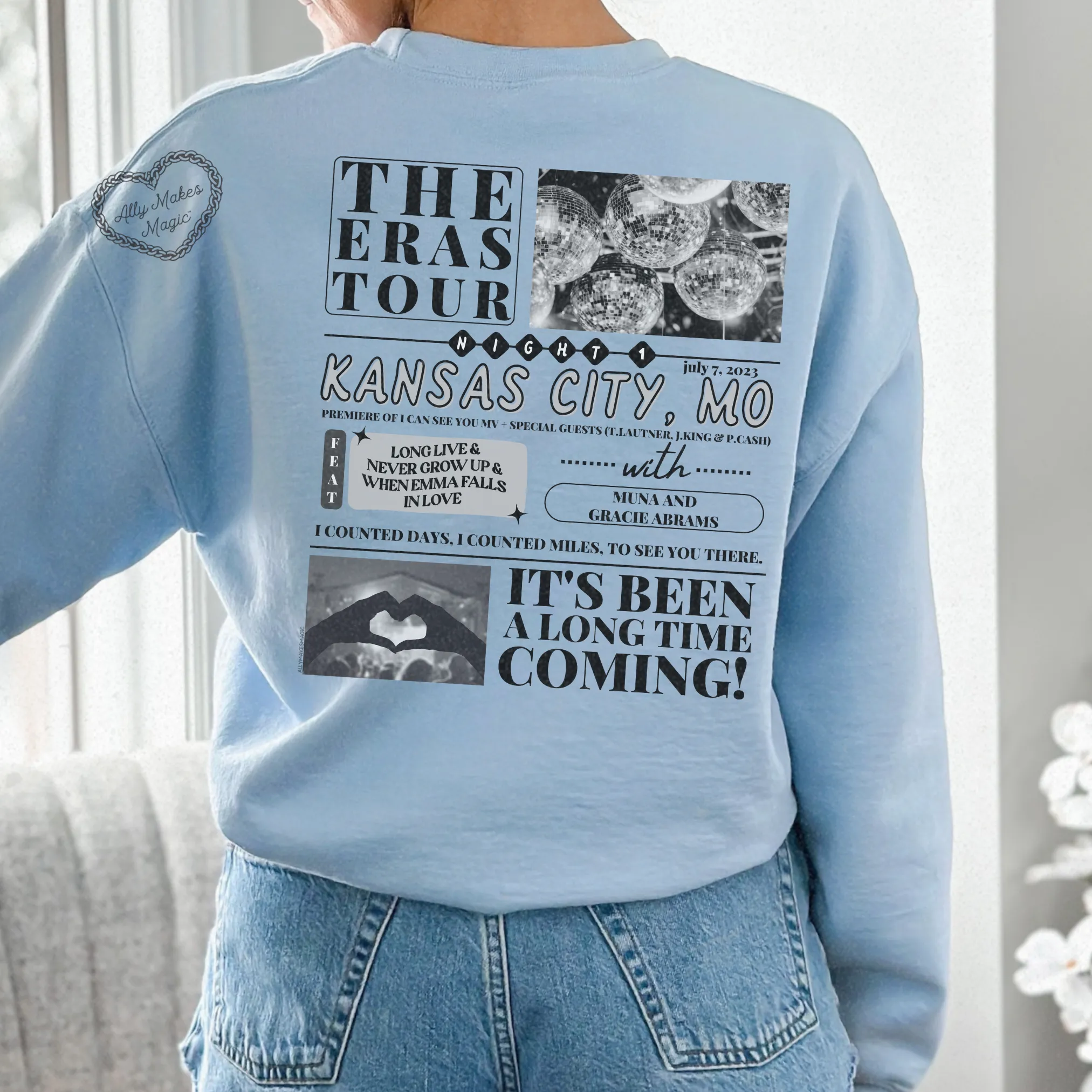 kansas city night 1 sweater | gildan *custom* sold by Ally Makes Magic product image thumbnail 3