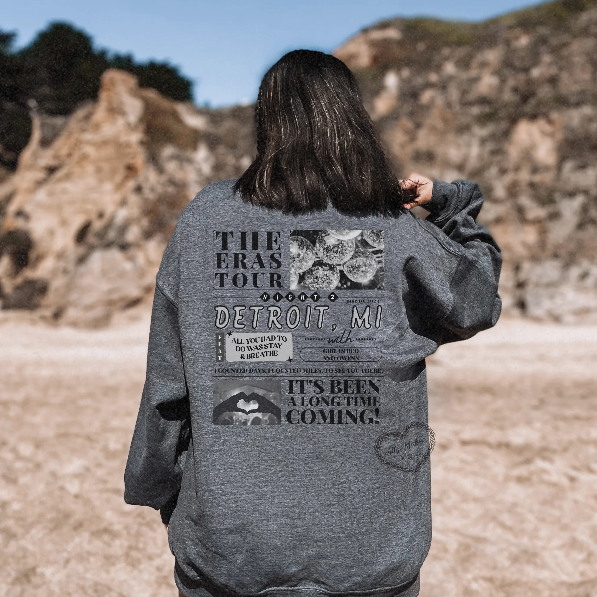 detroit night 2 sweater | gildan *custom* sold by Ally Makes Magic