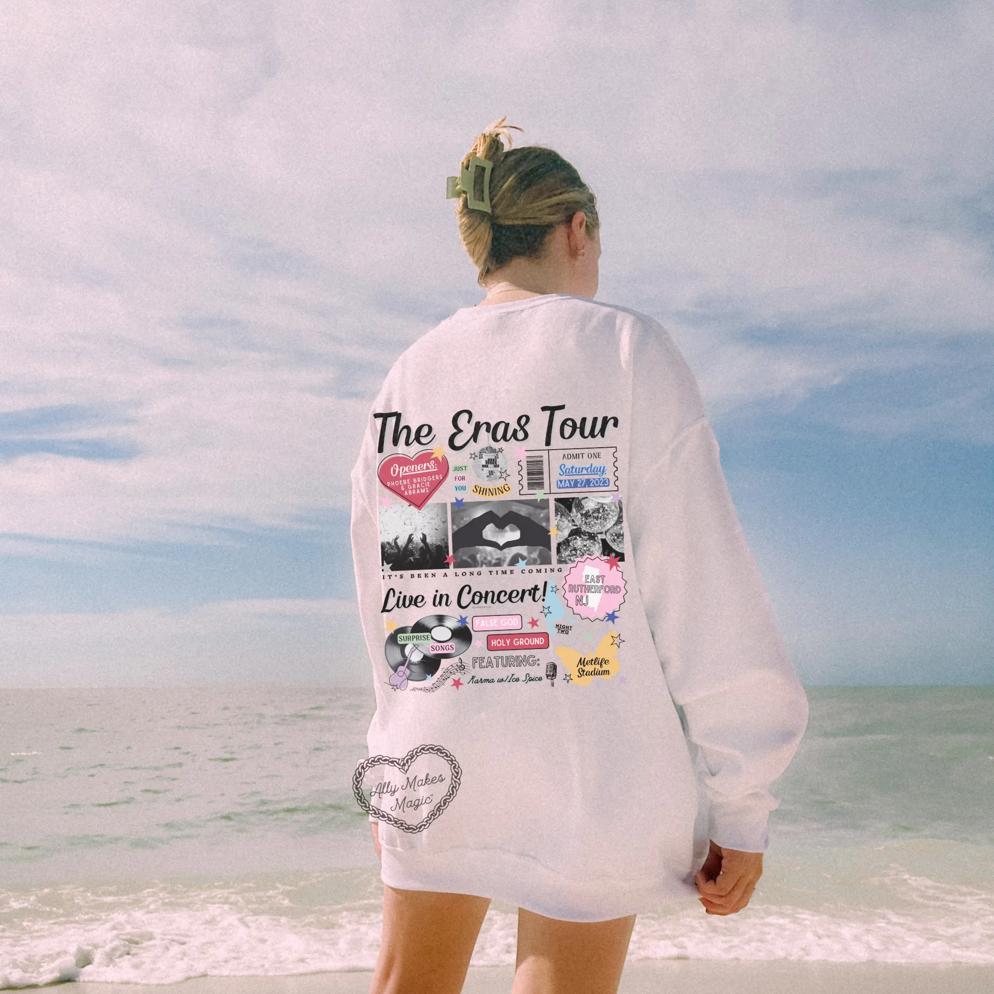 east rutherford night 2 sweater | gildan *custom* sold by Ally Makes Magic product image thumbnail 3