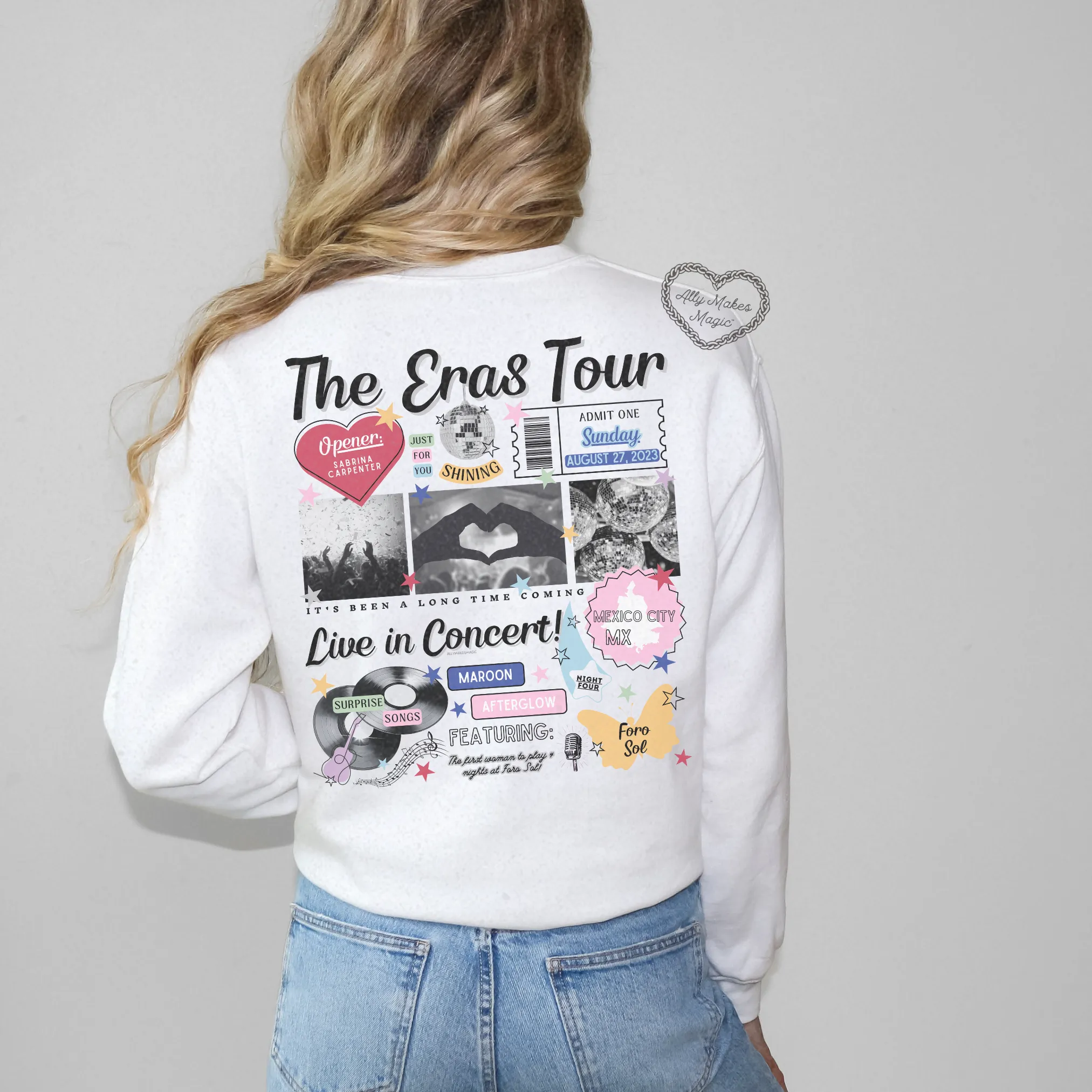 mexico city night 4 sweater | gildan *custom* sold by Ally Makes Magic