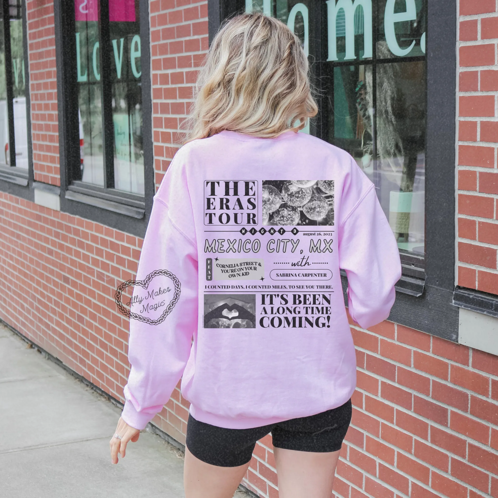 mexico city night 3 sweater | gildan *custom* sold by Ally Makes Magic product image thumbnail 3