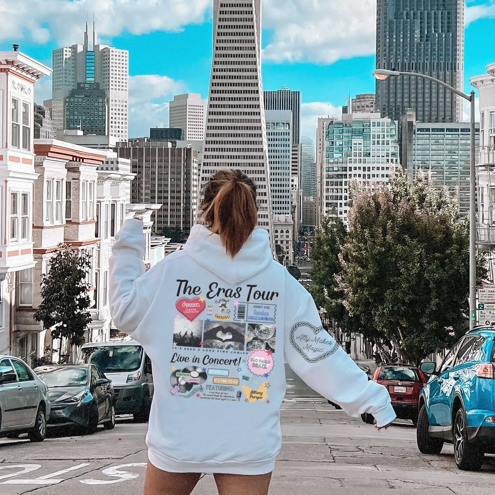 sao paulo night 3 hoodie *custom* sold by Ally Makes Magic