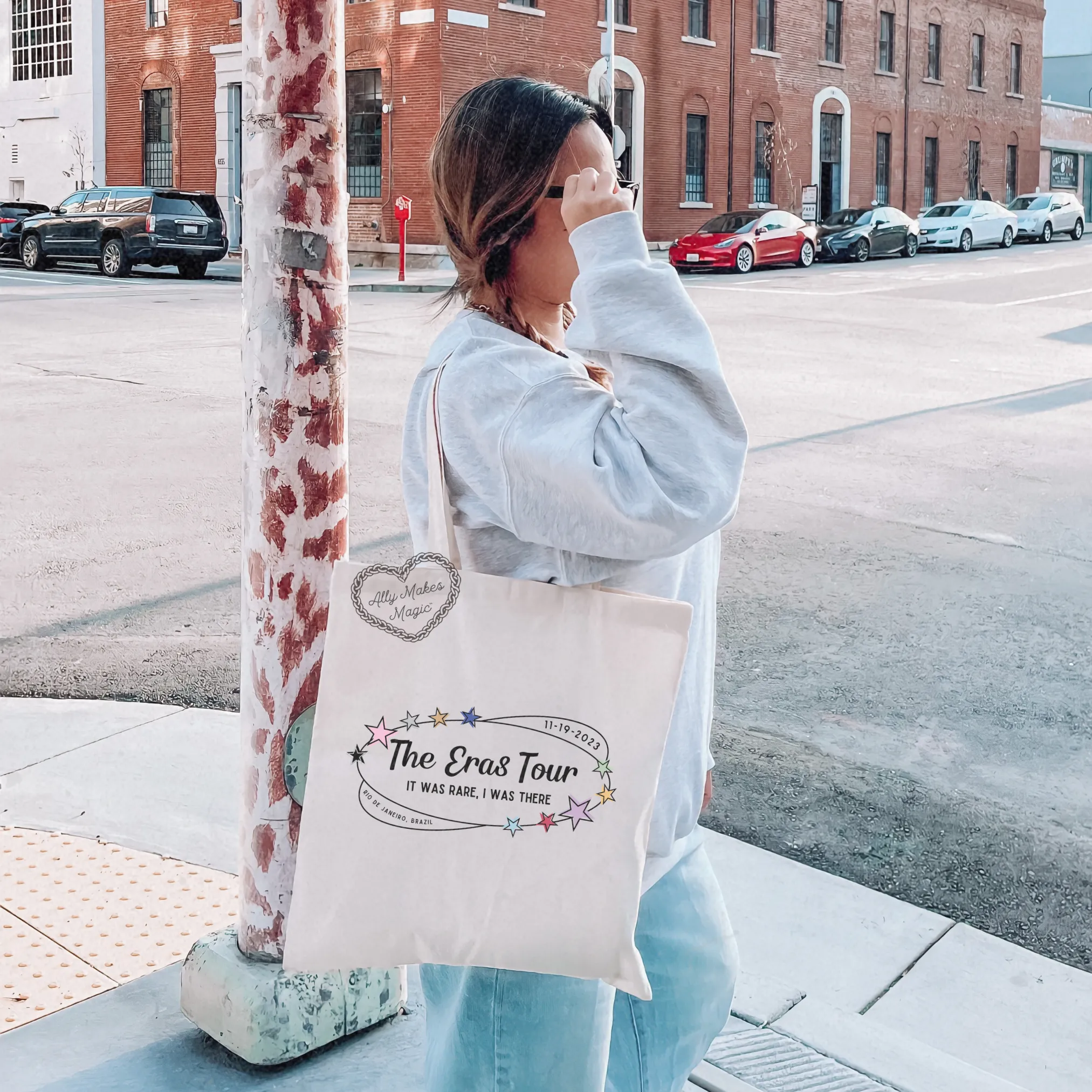 rio de janeiro night 2 tote bag *custom* sold by Ally Makes Magic product image thumbnail 2