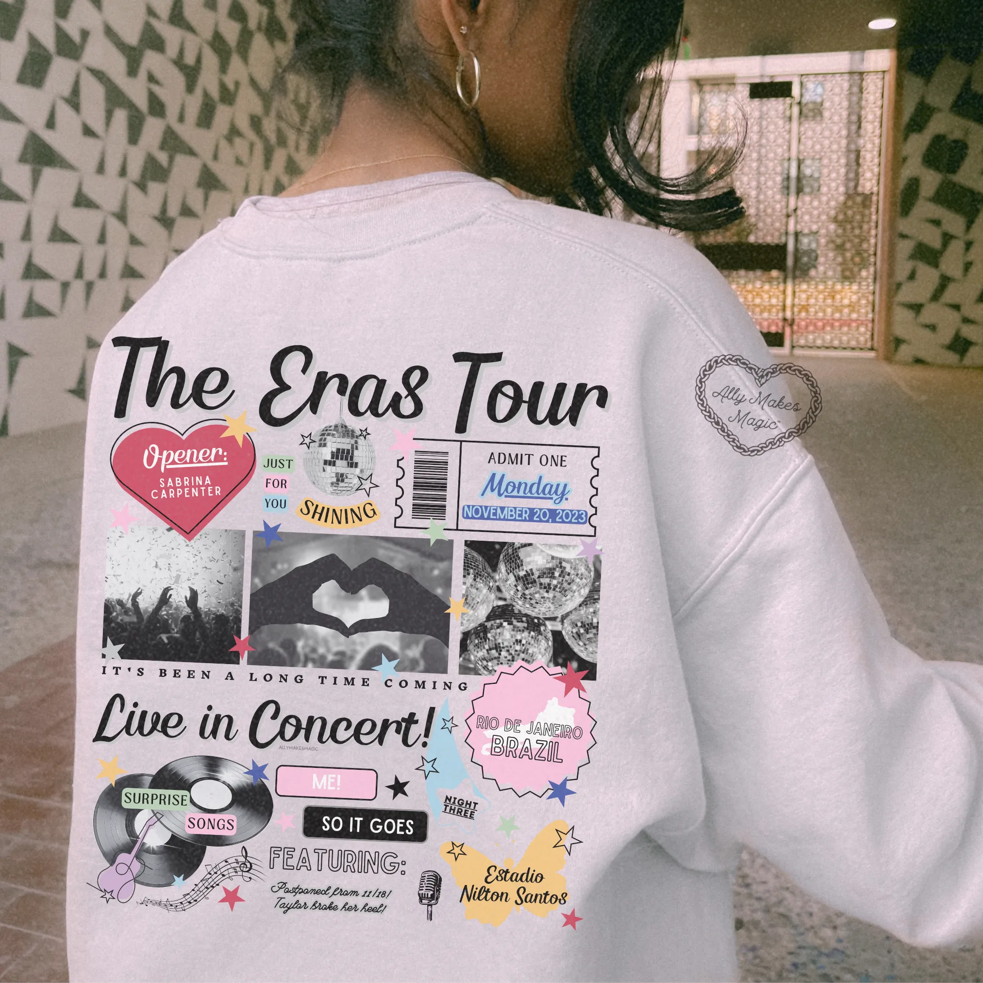 rio de janeiro night 3 sweater | gildan *custom* sold by Ally Makes Magic