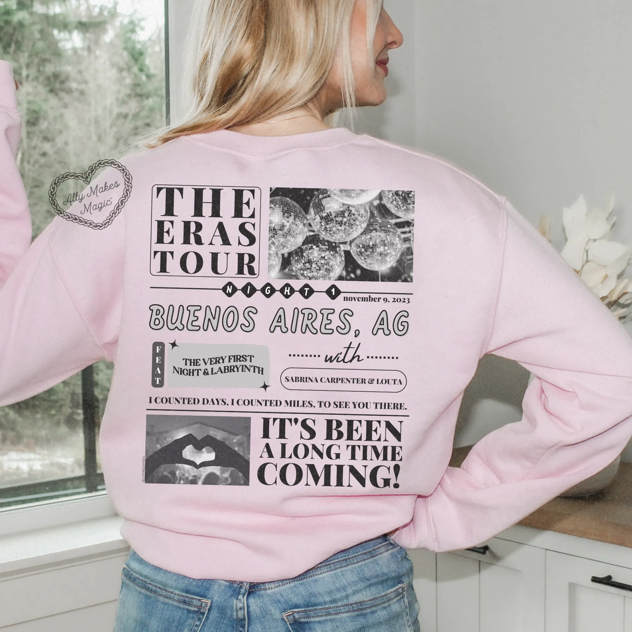 buenos aires night 1 sweater | gildan *custom* sold by Ally Makes Magic product image thumbnail 4