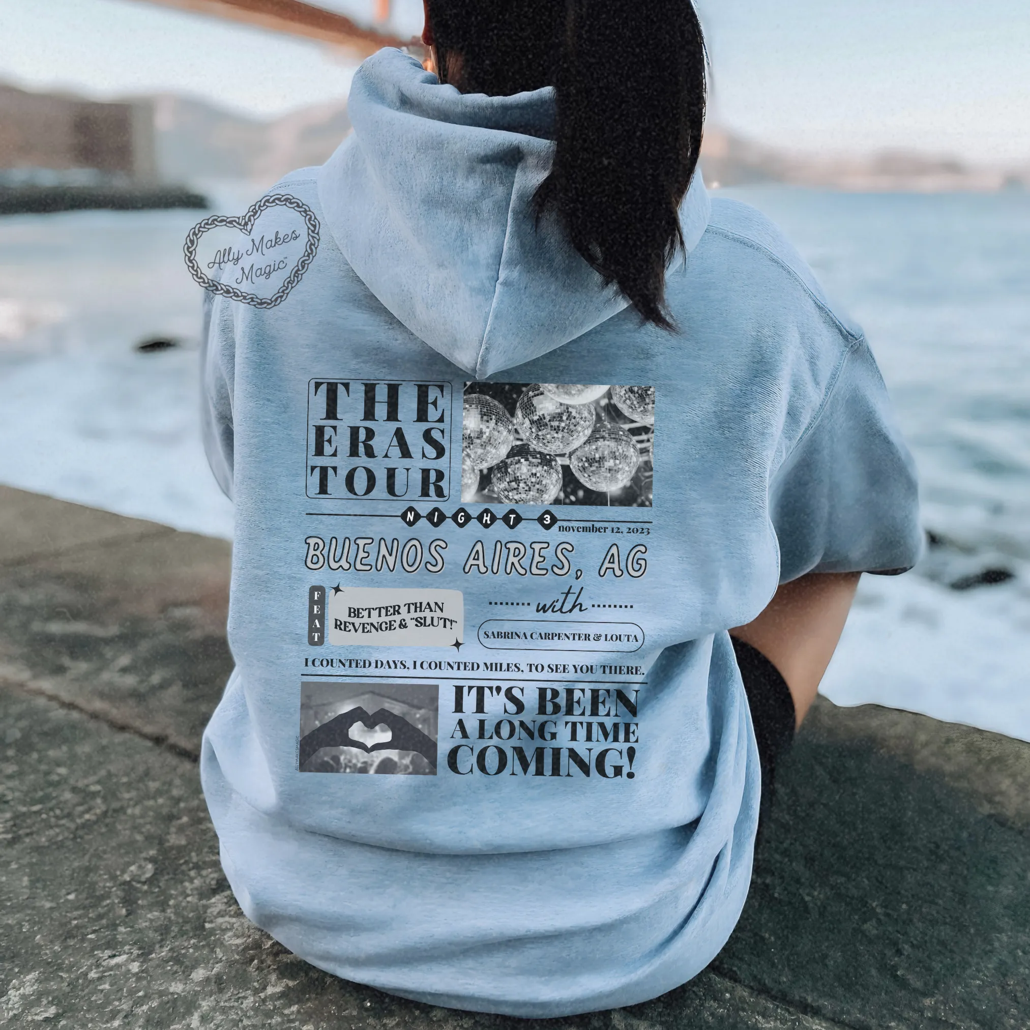 buenos aires night 3 hoodie *custom* sold by Ally Makes Magic product image thumbnail 3