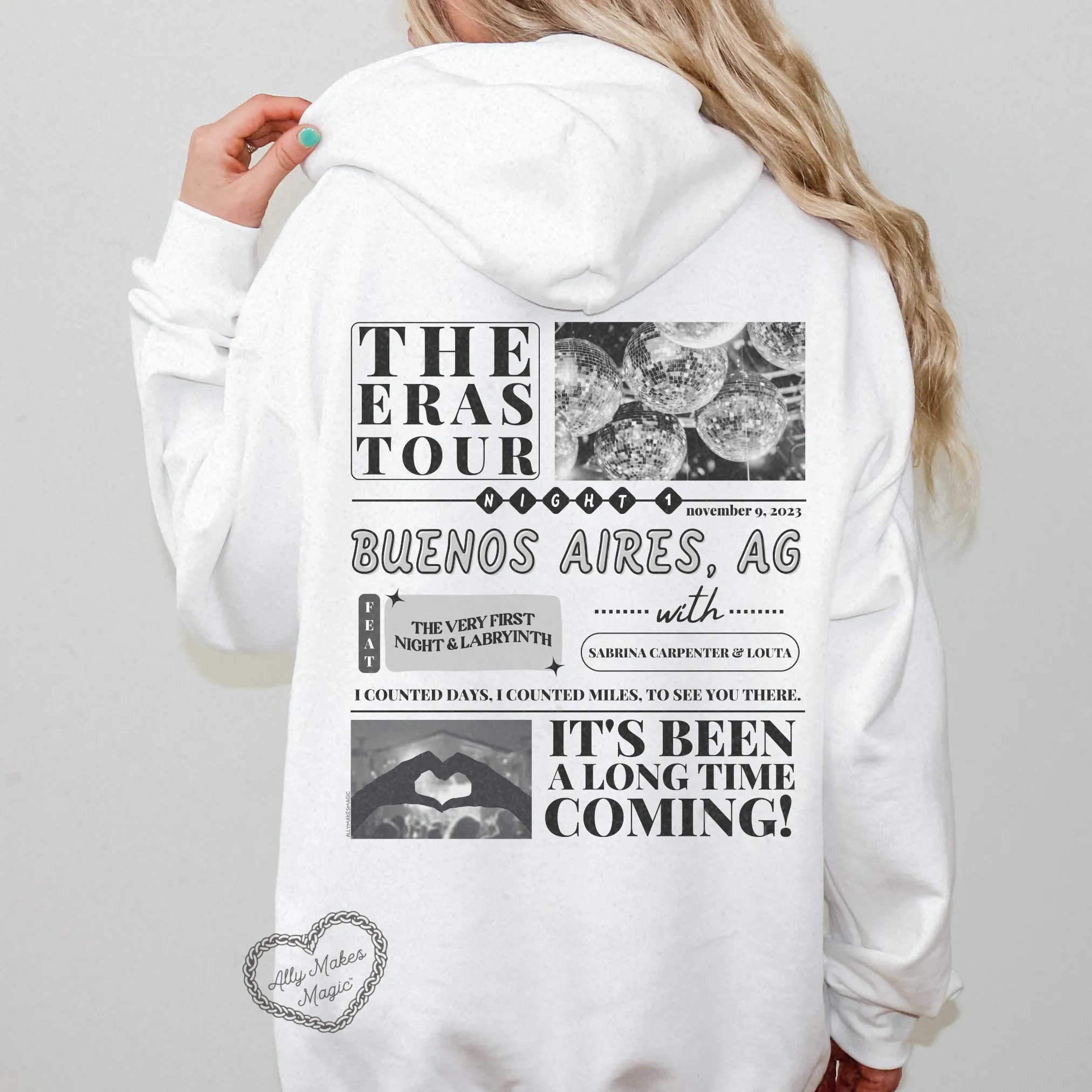 buenos aires night 1 hoodie *custom* sold by Ally Makes Magic product image thumbnail 3