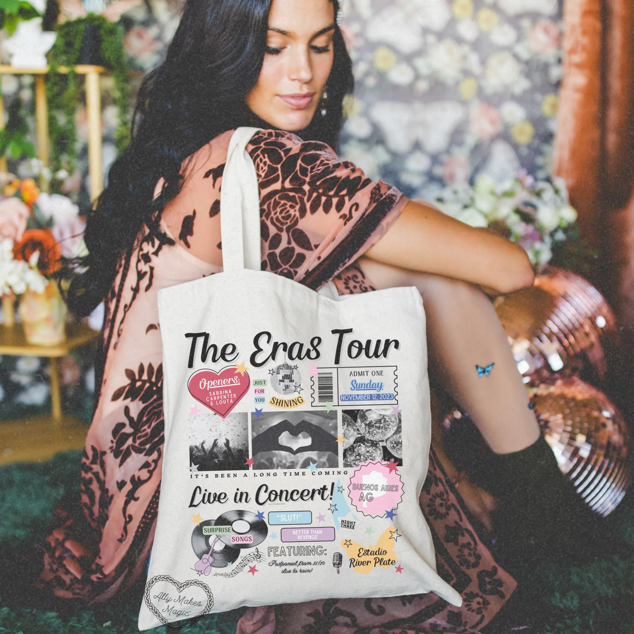 buenos aires night 3 tote bag *custom* sold by Ally Makes Magic