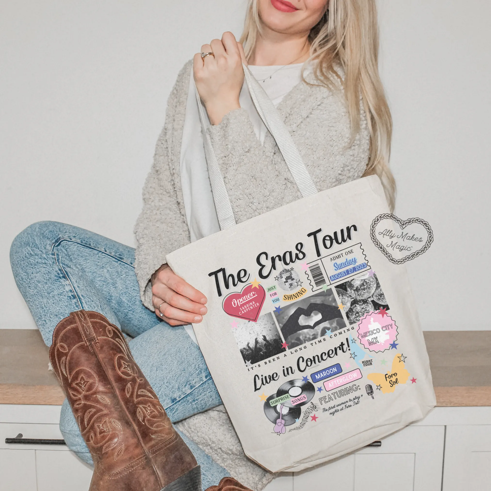 mexico city night 4 tote bag *custom* sold by Ally Makes Magic