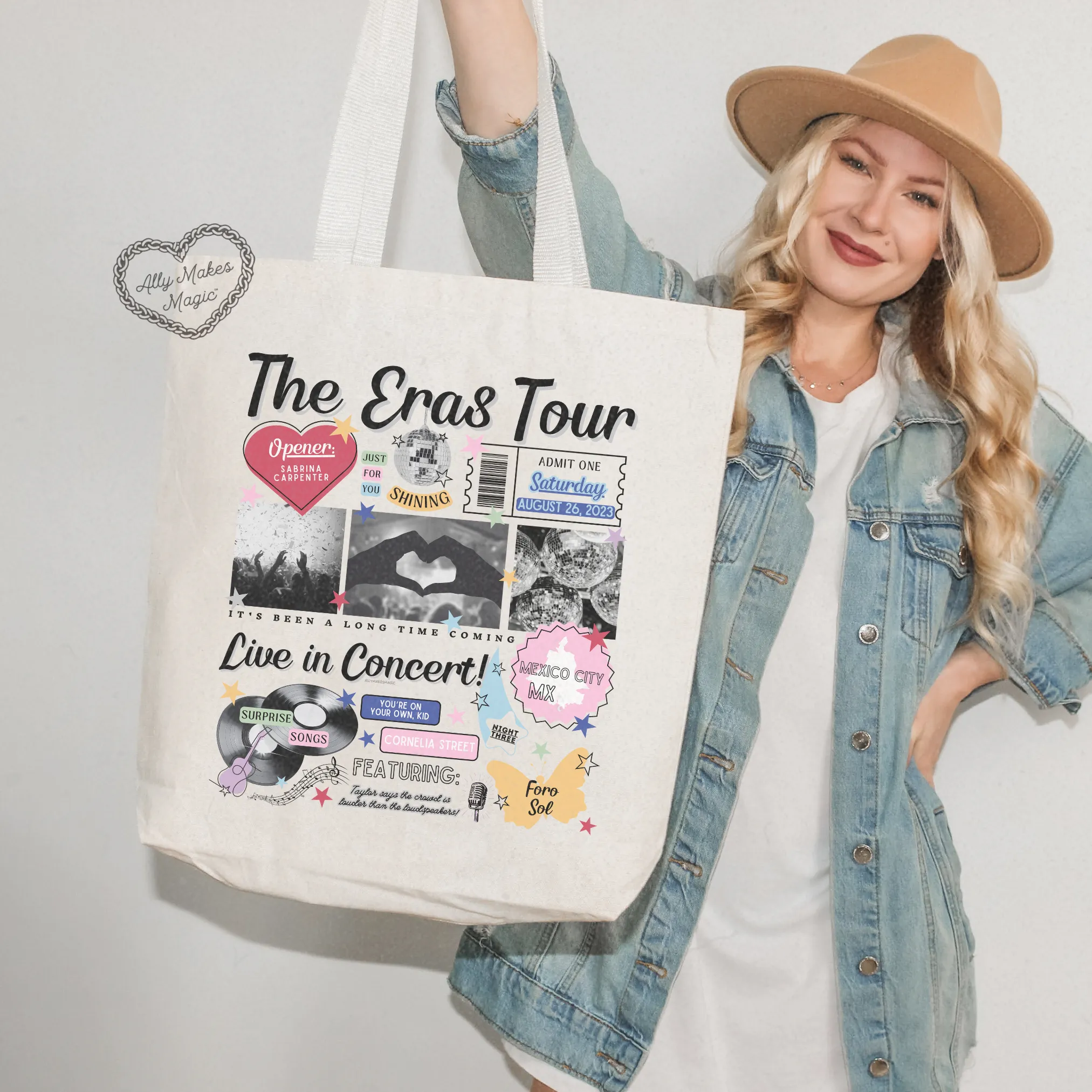 mexico city night 3 tote bag *custom* sold by Ally Makes Magic