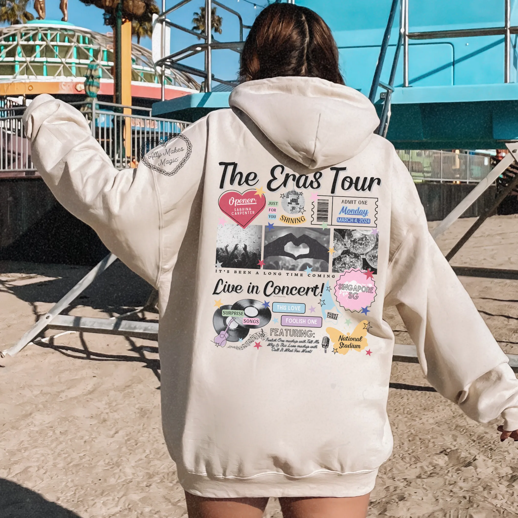 singapore night 3 hoodie *custom* sold by Ally Makes Magic
