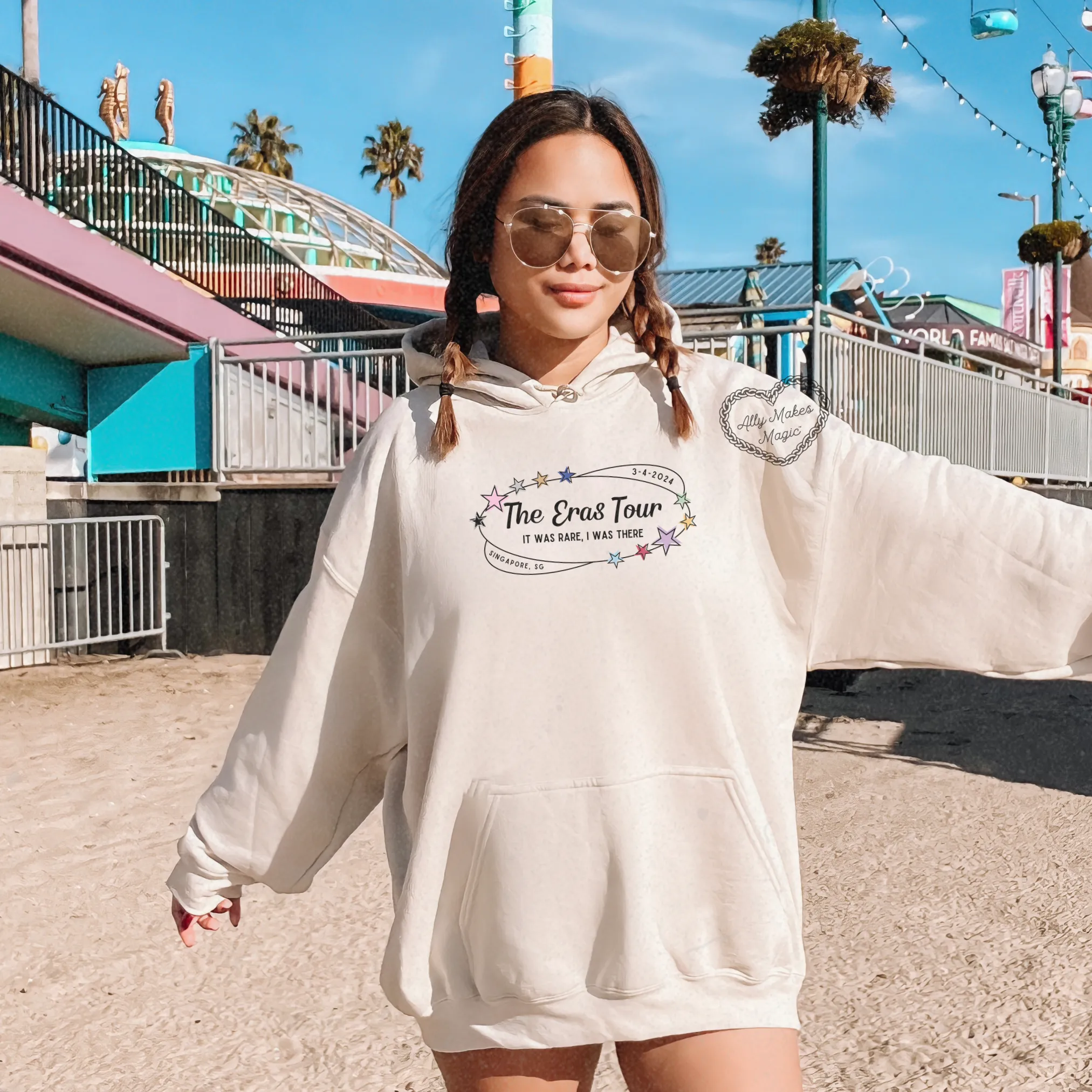 singapore night 3 hoodie *custom* sold by Ally Makes Magic product image thumbnail 2