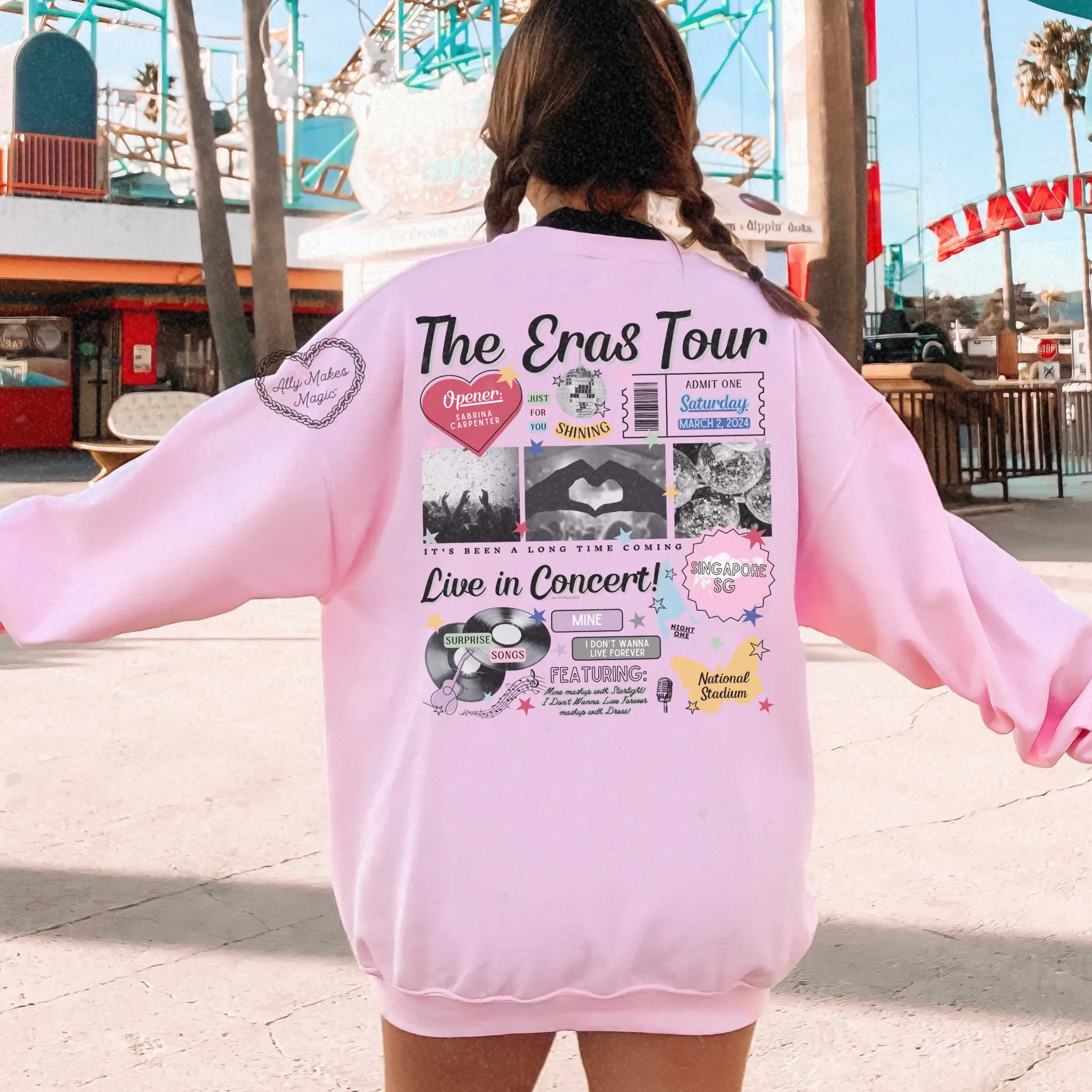 singapore night 1 sweater | gildan *custom* sold by Ally Makes Magic