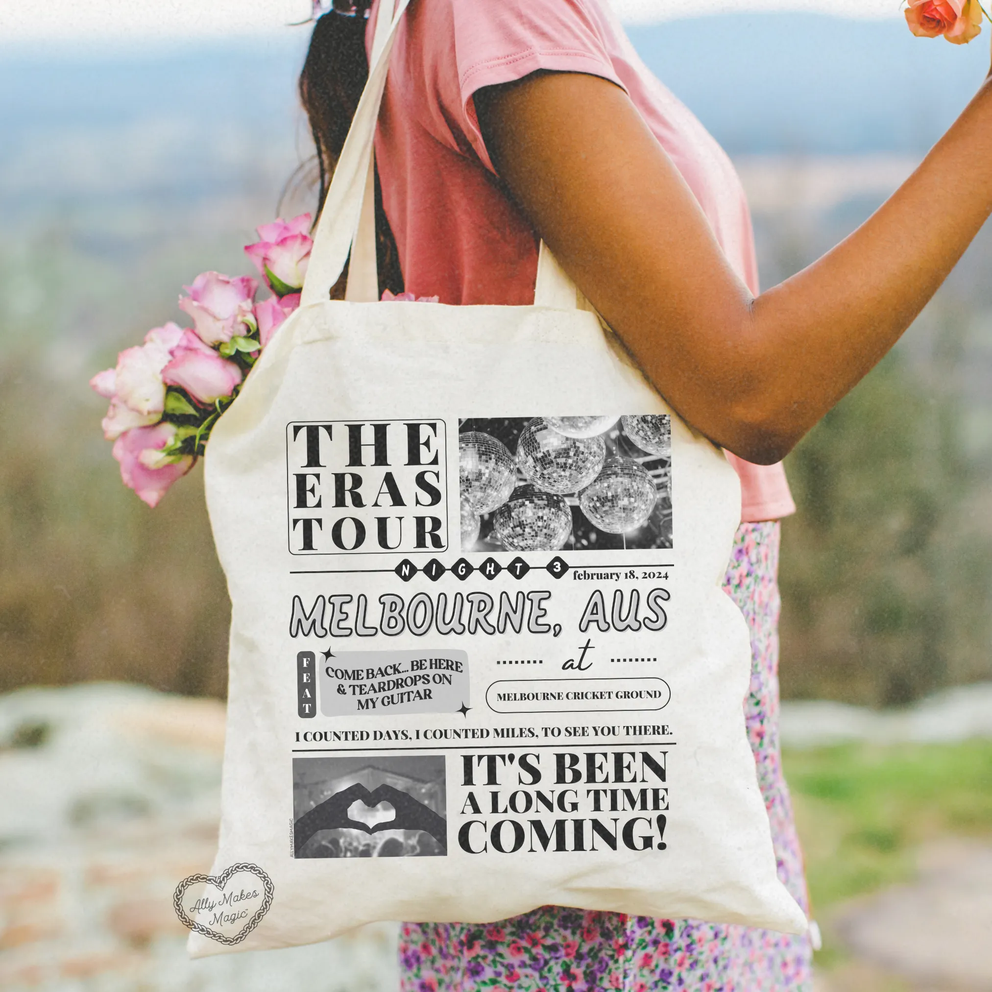 melbourne night 3 tote bag *custom* sold by Ally Makes Magic product image thumbnail 3