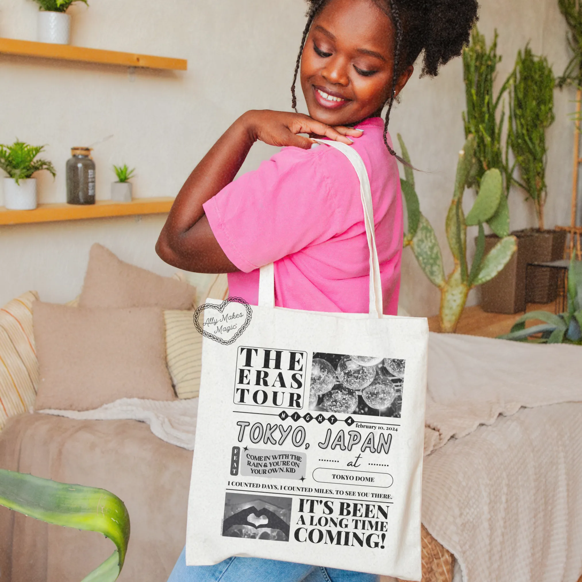 tokyo night 4 tote bag *custom* sold by Ally Makes Magic product image thumbnail 3