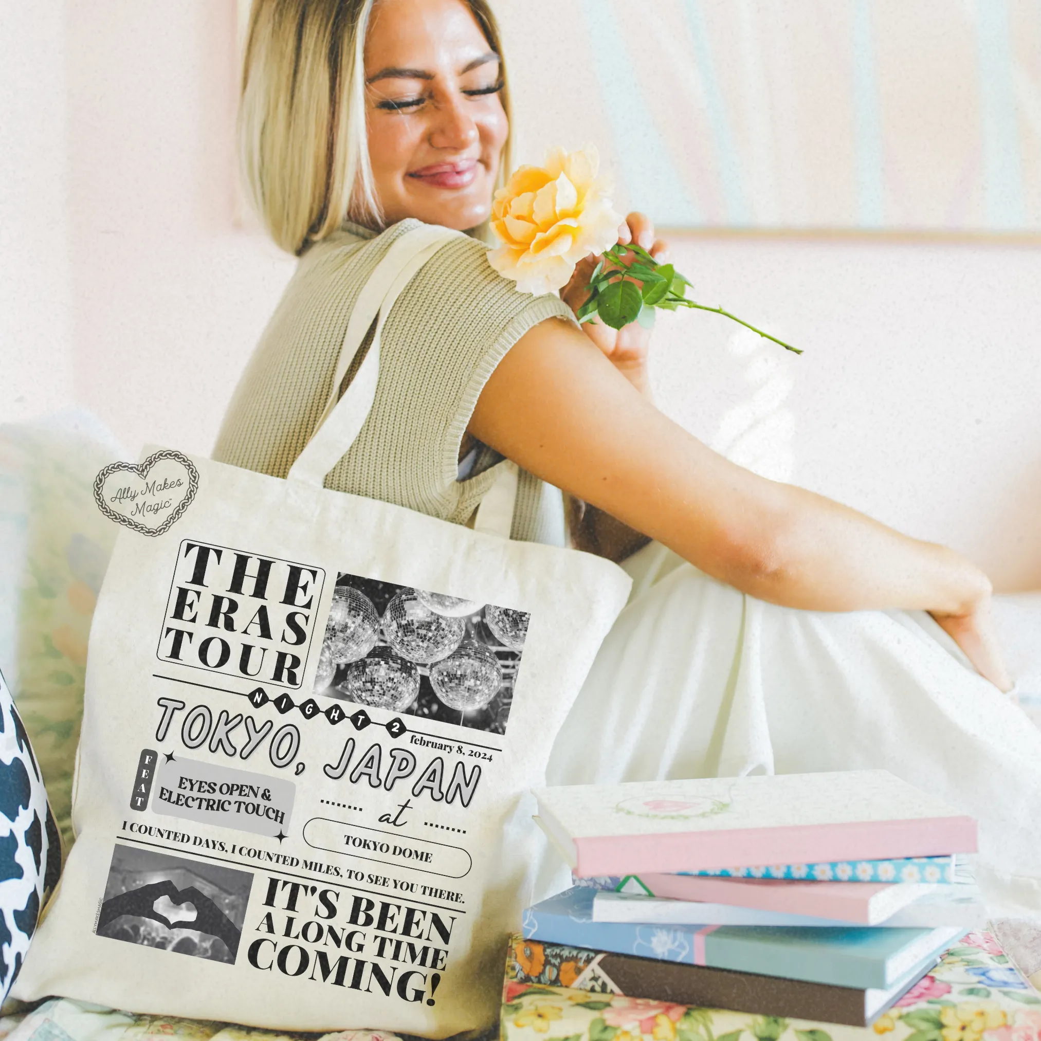 tokyo night 2 tote bag *custom* sold by Ally Makes Magic product image thumbnail 3