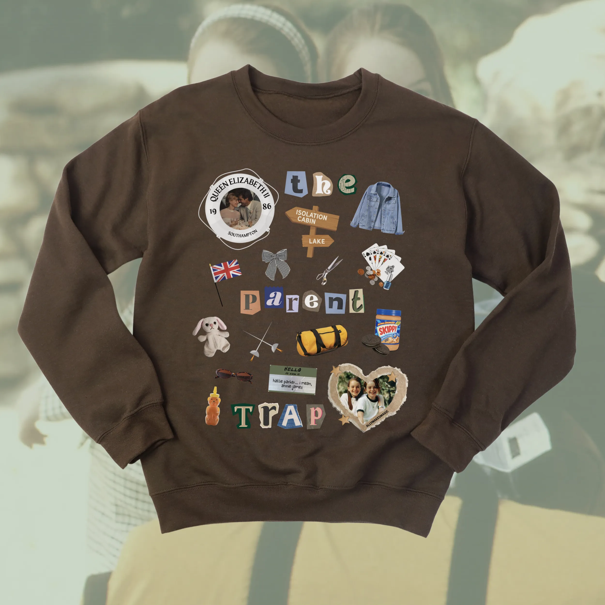 parent trap collage sweater sold by Ally Makes Magic product image thumbnail 2