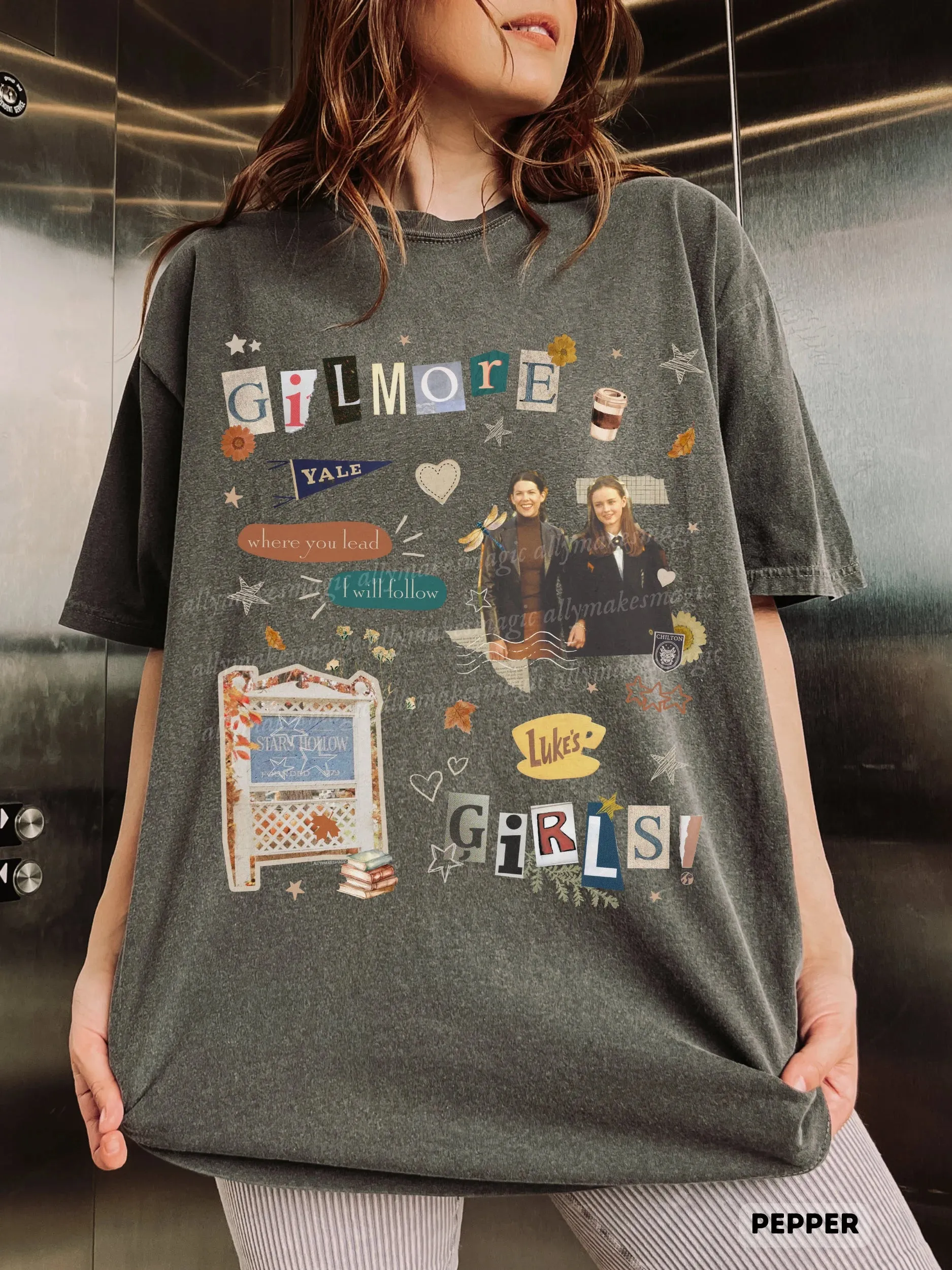 stars hollow tee sold by Ally Makes Magic product image thumbnail 3