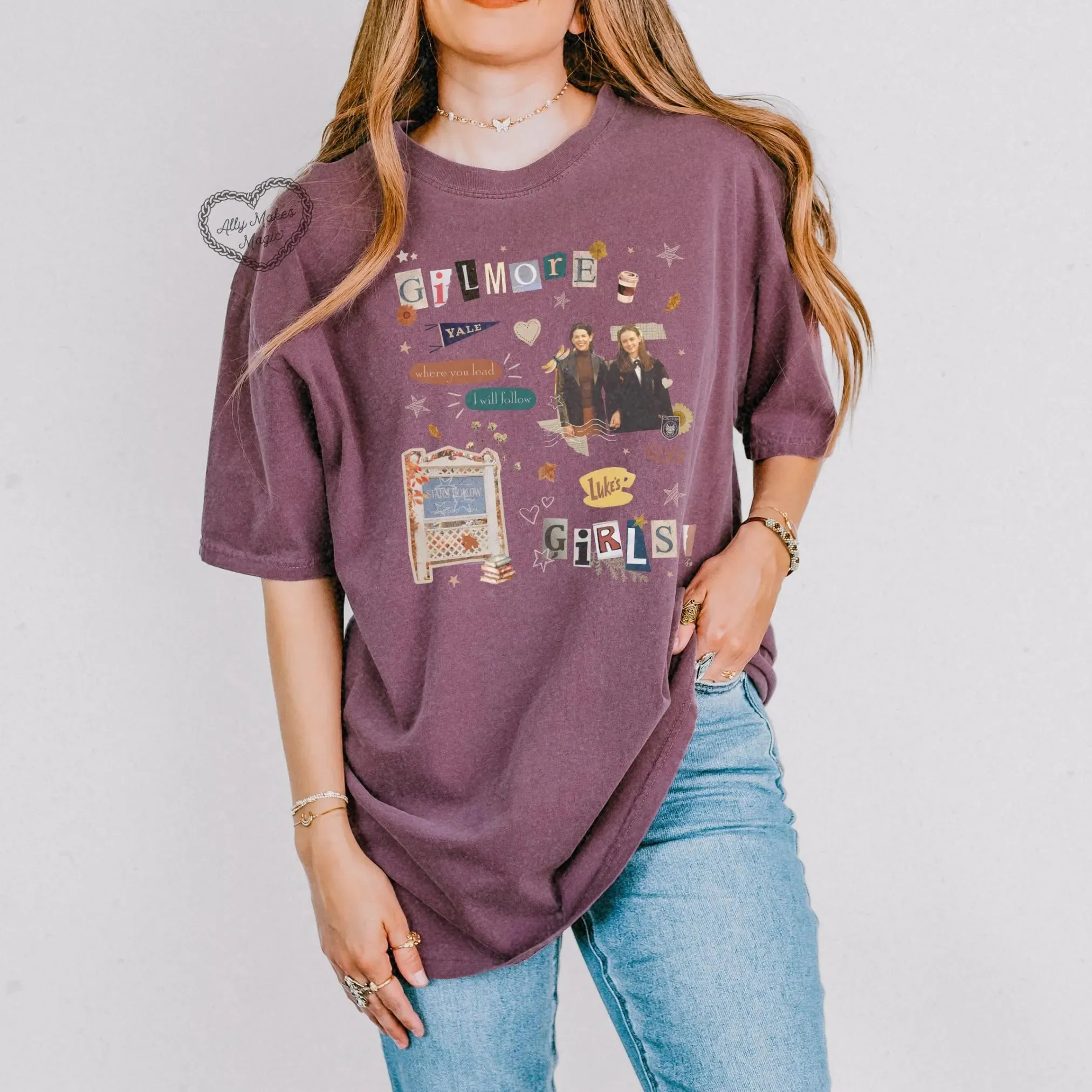 stars hollow tee sold by Ally Makes Magic product image thumbnail 4